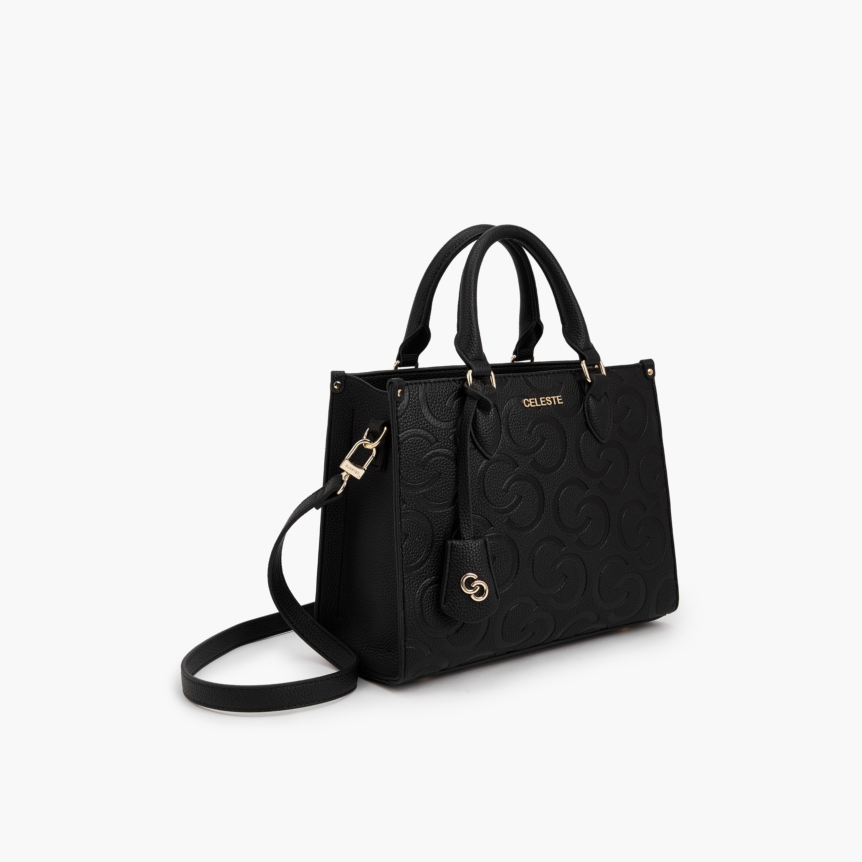 Celeste Monogram Embossed Tote Bag with Detachable Strap-women-bagsandwallets-handbags-image-4