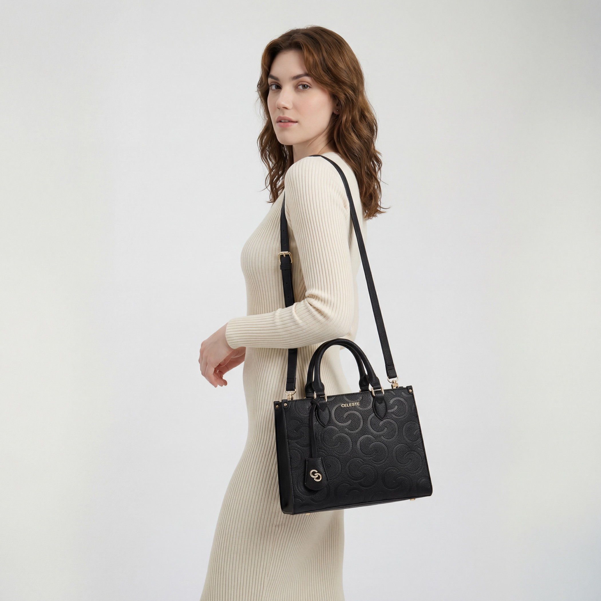 Celeste Monogram Embossed Tote Bag with Detachable Strap-women-bagsandwallets-handbags-image-2