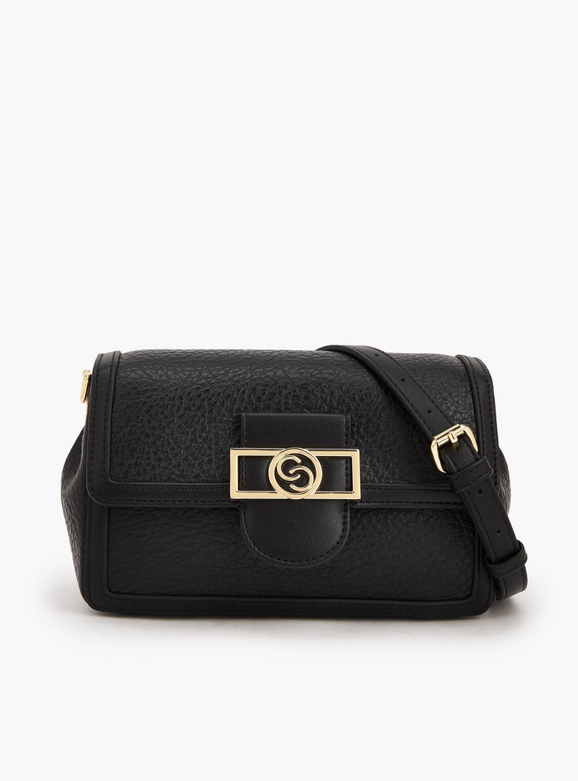شنطة كروس بودي بارزة الملمس بزر إغلاق من سيليست-women-bagsandwallets-handbags-image-1