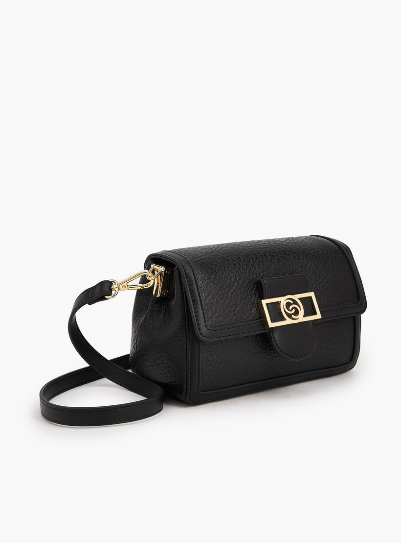 شنطة كروس بودي بارزة الملمس بزر إغلاق من سيليست-women-bagsandwallets-handbags-image-4