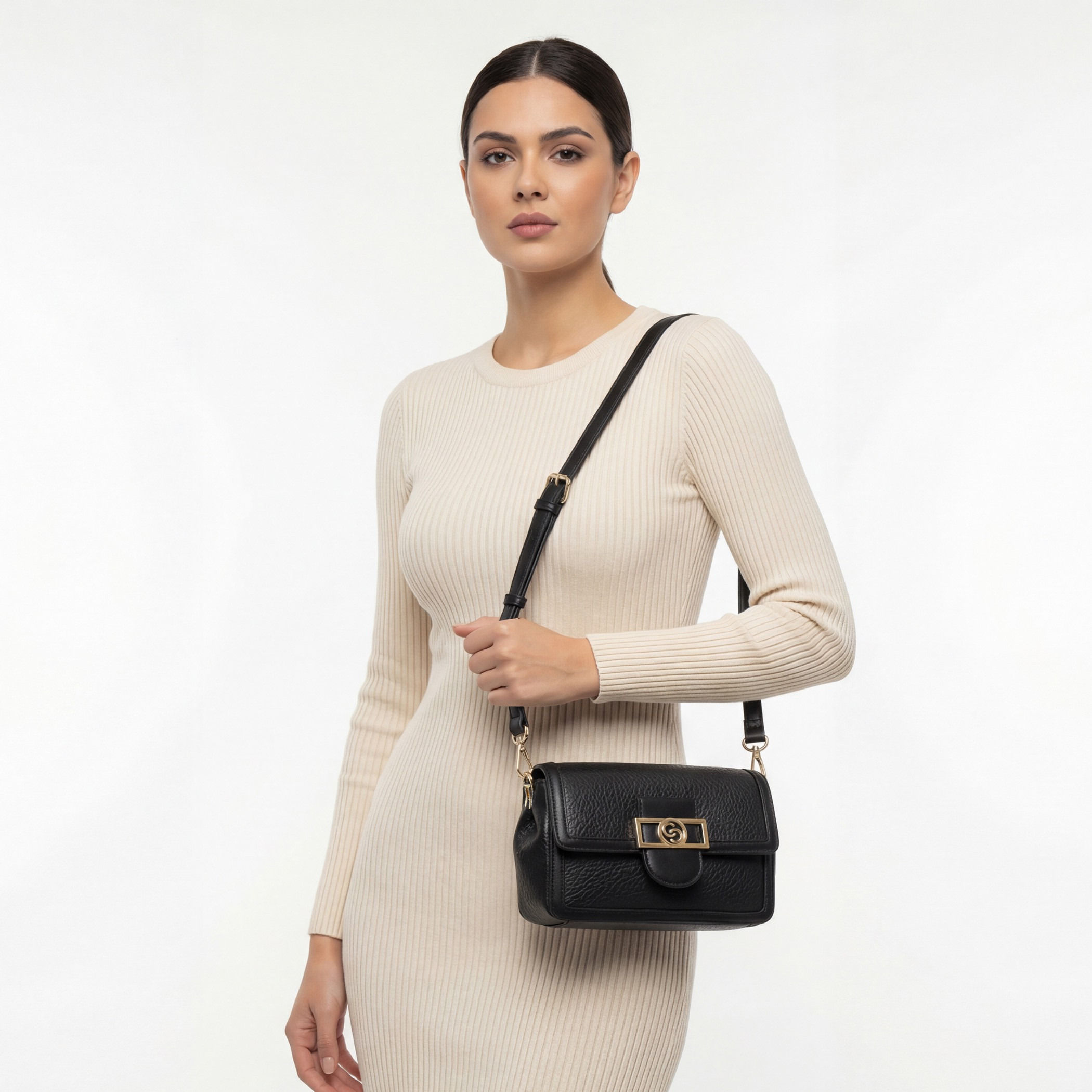 شنطة كروس بودي بارزة الملمس بزر إغلاق من سيليست-women-bagsandwallets-handbags-image-2
