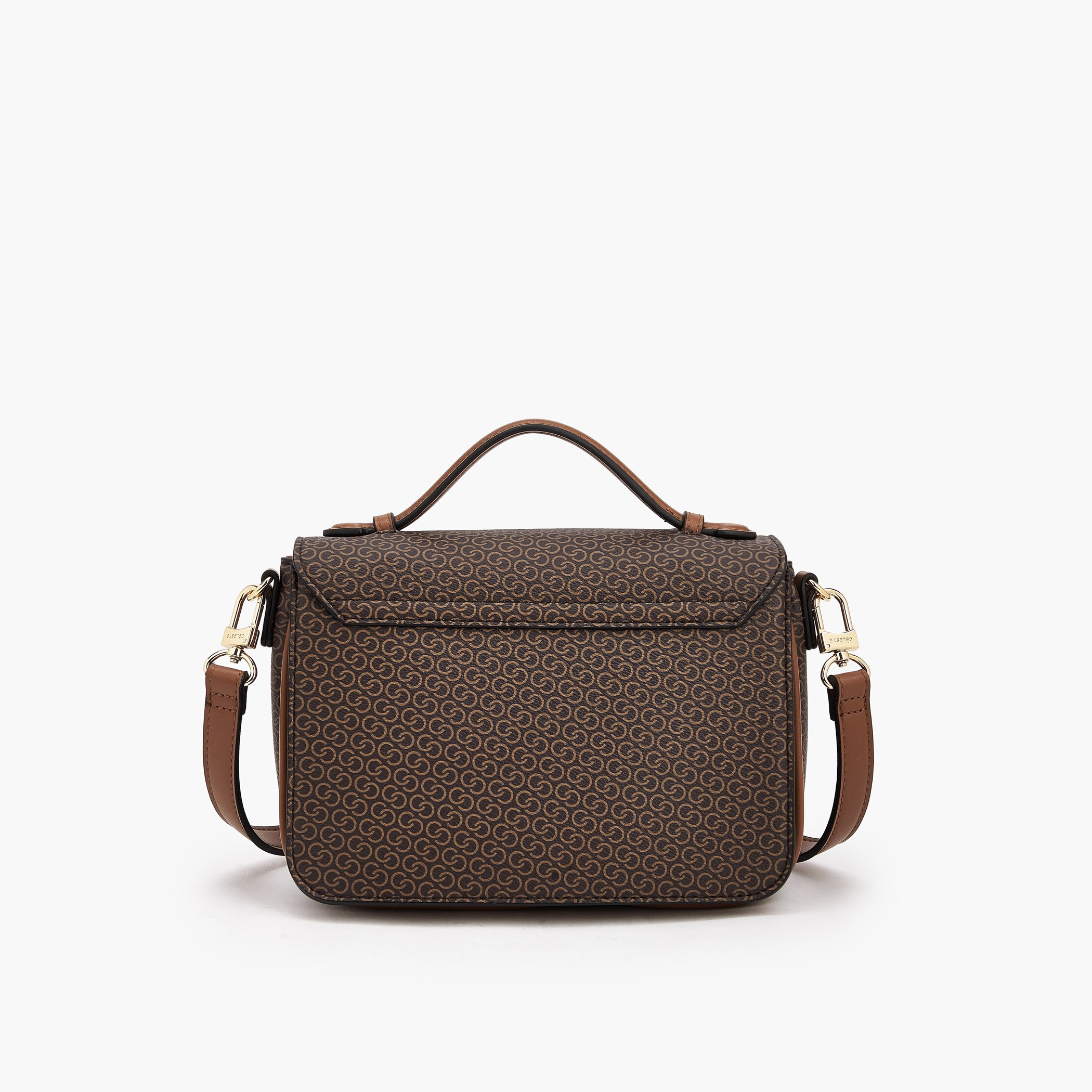 Celeste Monogram Print Satchel Bag with Button Closure-women-bagsandwallets-handbags-image-5