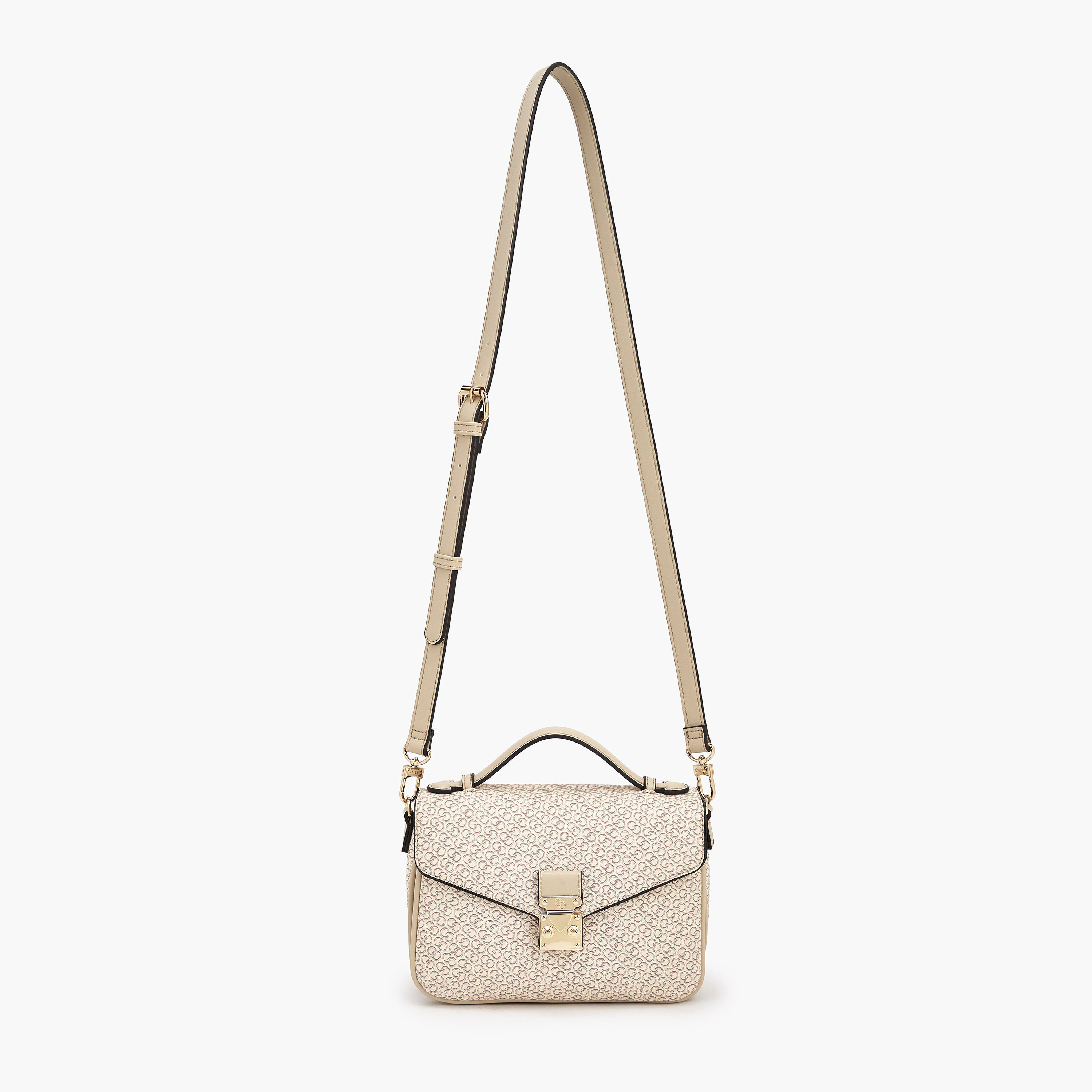 شنطة ساتشل بطبعات مونوجرام مع زر إغلاق من سيليست-women-bagsandwallets-handbags-image-2