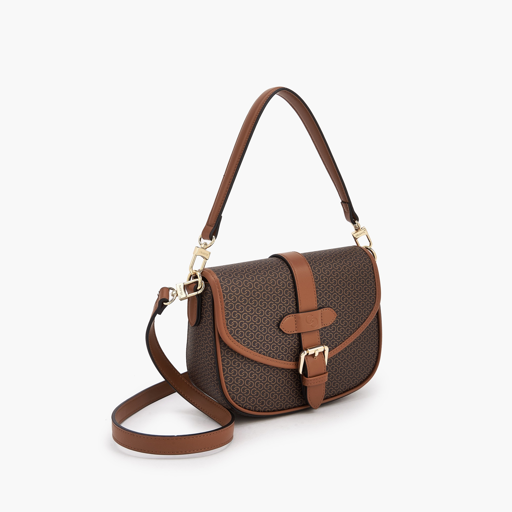Celeste Monogram Print Crossbody Bag with Button Closure-women-bagsandwallets-handbags-image-4
