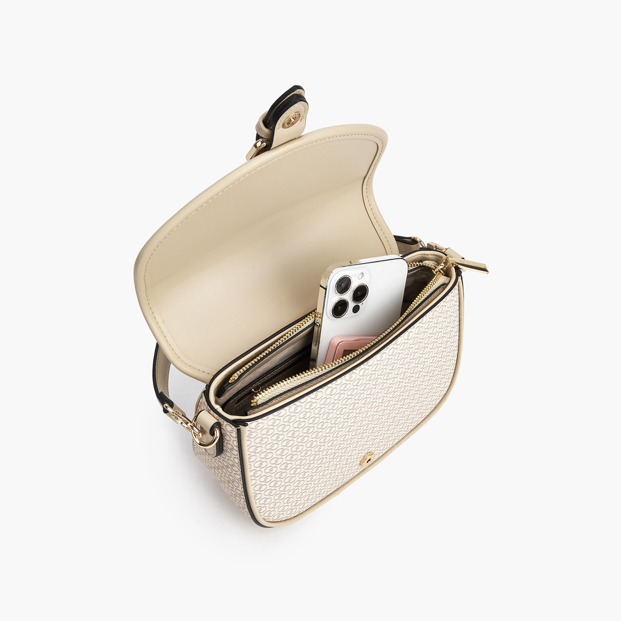 Celeste Monogram Print Crossbody Bag with Button Closure-women-bagsandwallets-handbags-image-8