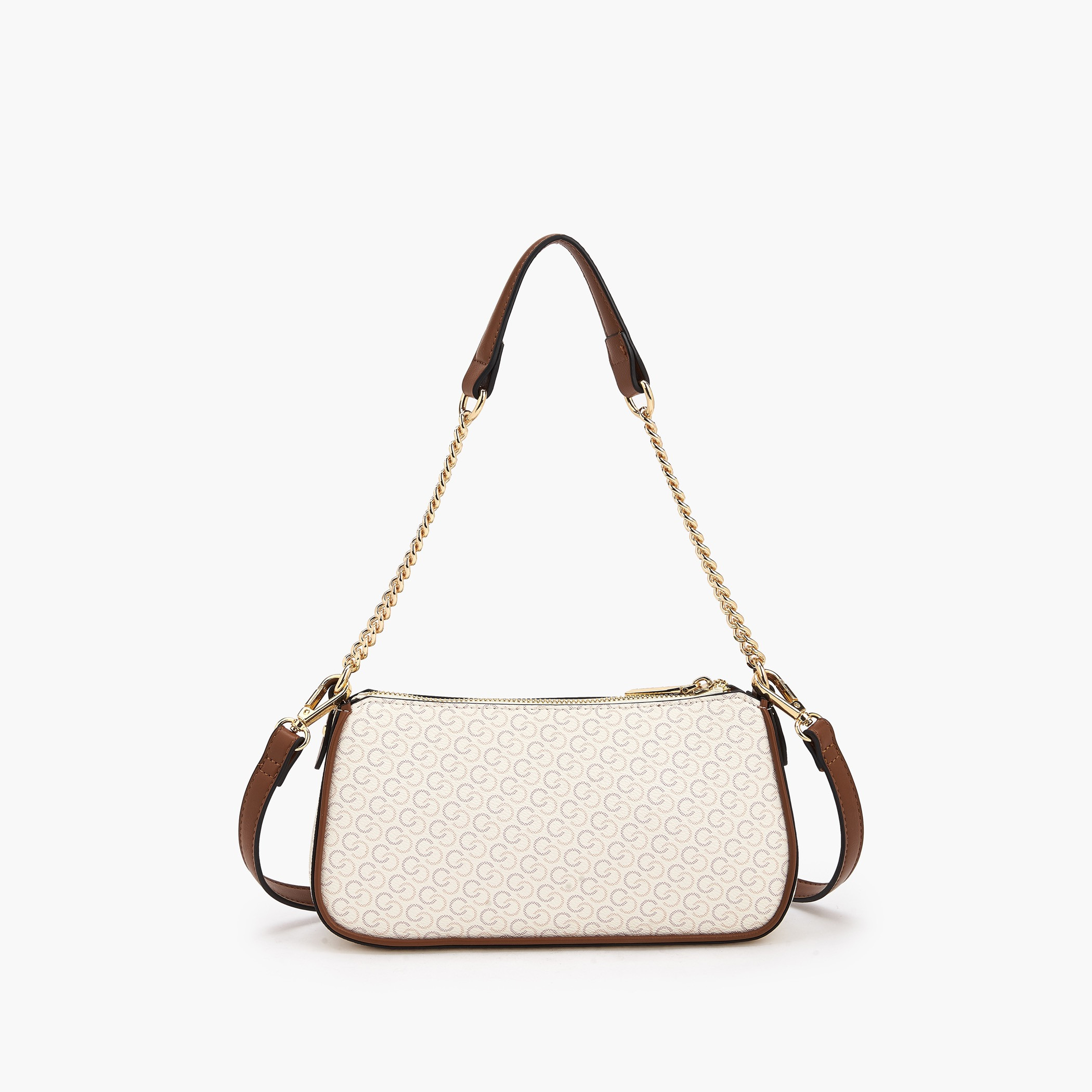Celeste Monogram Print Shoulder Bag with Zip Closure-women-bagsandwallets-handbags-image-6