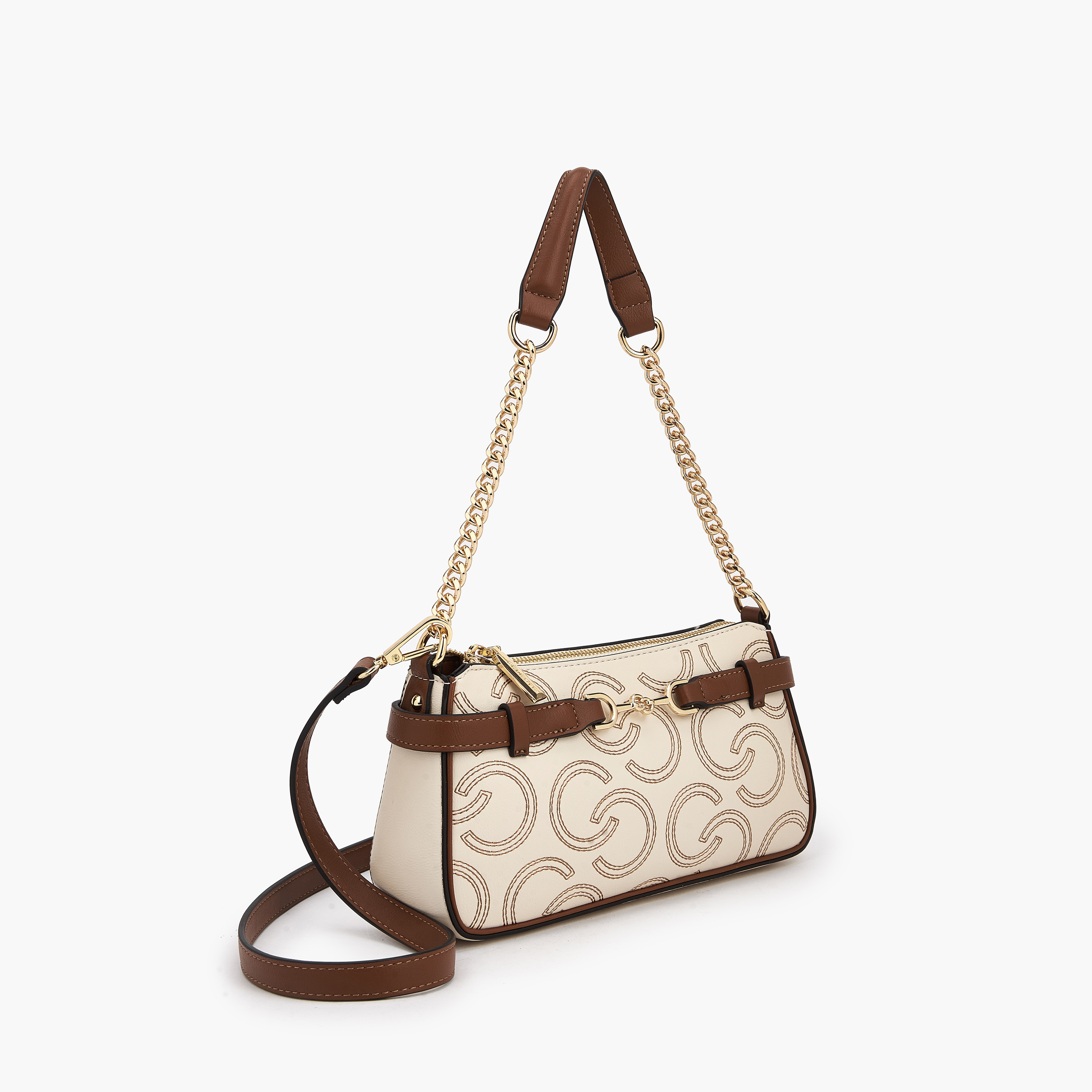 شنطة كتف بسحاب إغلاق وتطريز مونوجرام من سيليست-women-bagsandwallets-handbags-image-12