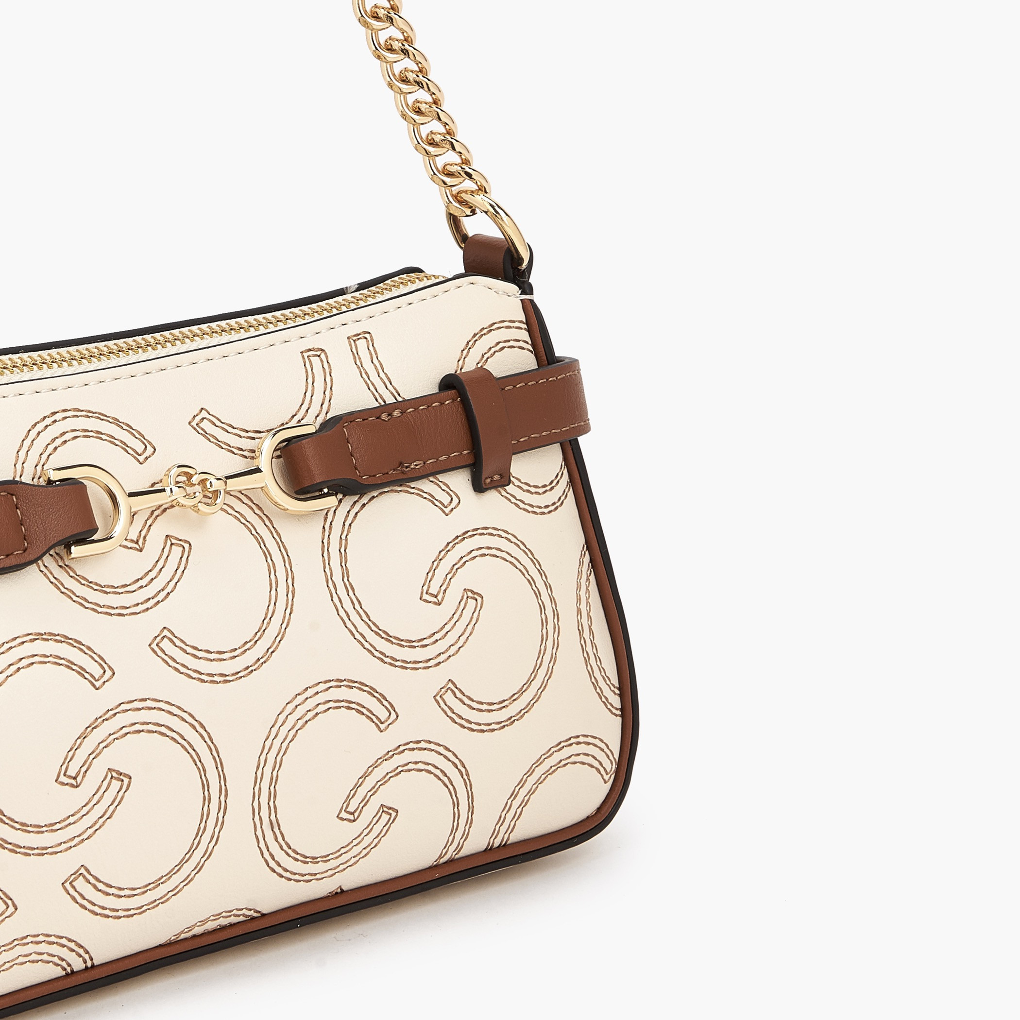 شنطة كتف بسحاب إغلاق وتطريز مونوجرام من سيليست-women-bagsandwallets-handbags-image-13