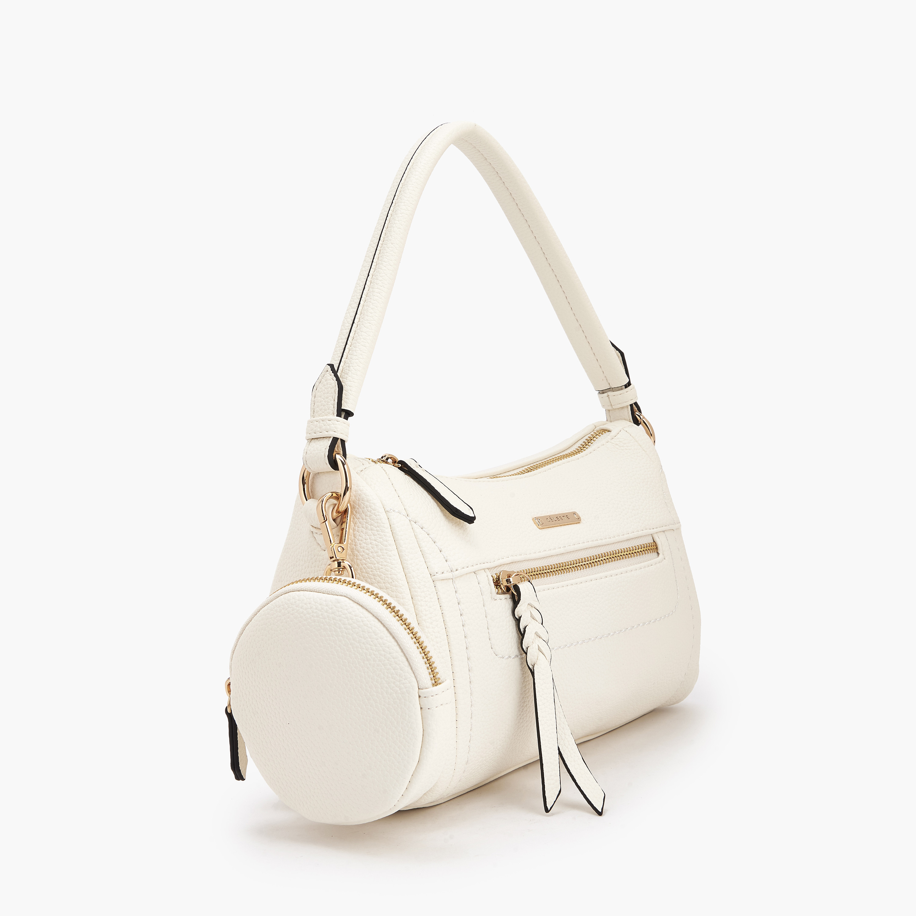 Celeste Textured Shoulder Bag with Pouch-women-bagsandwallets-handbags-image-3