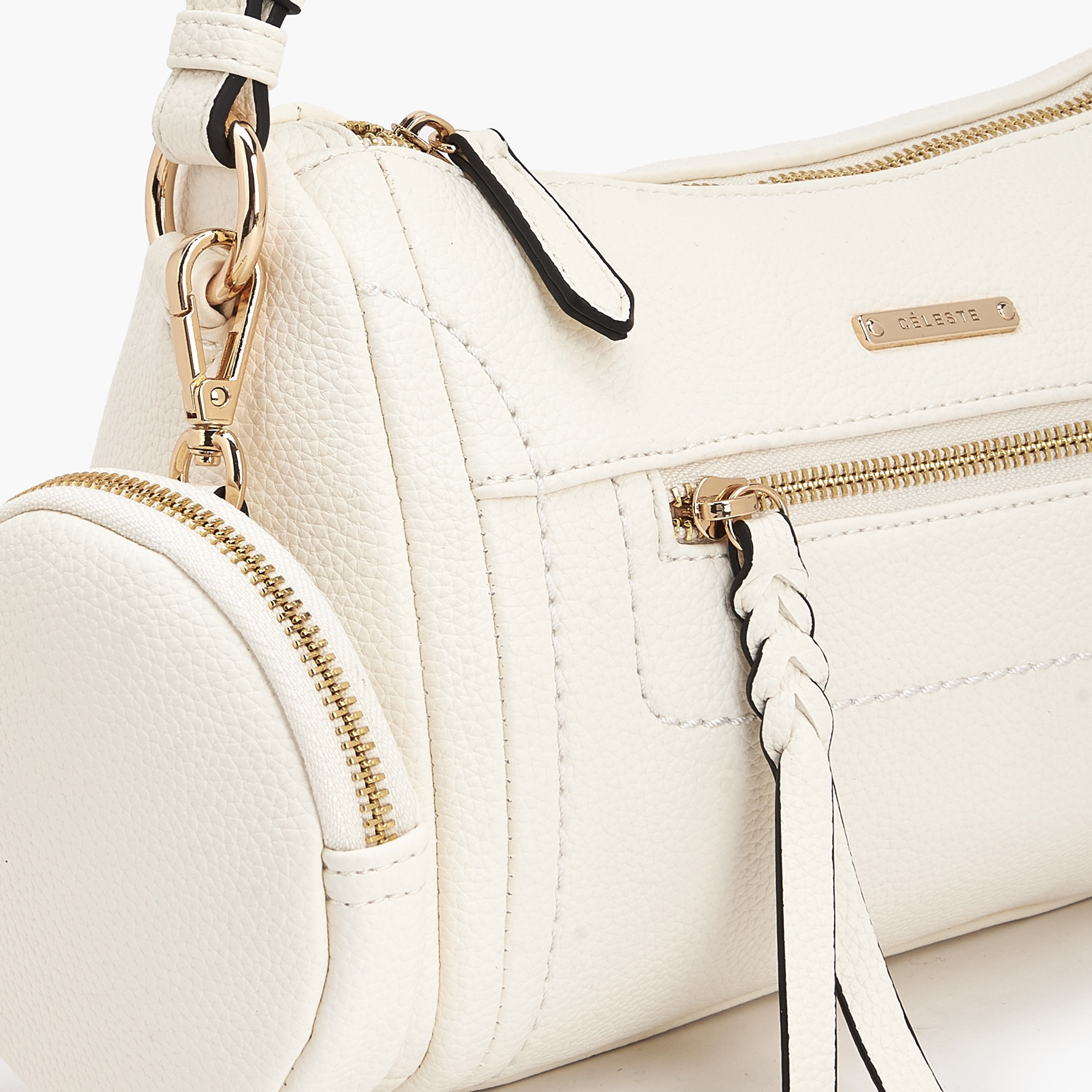 Celeste Textured Shoulder Bag with Pouch-women-bagsandwallets-handbags-image-4