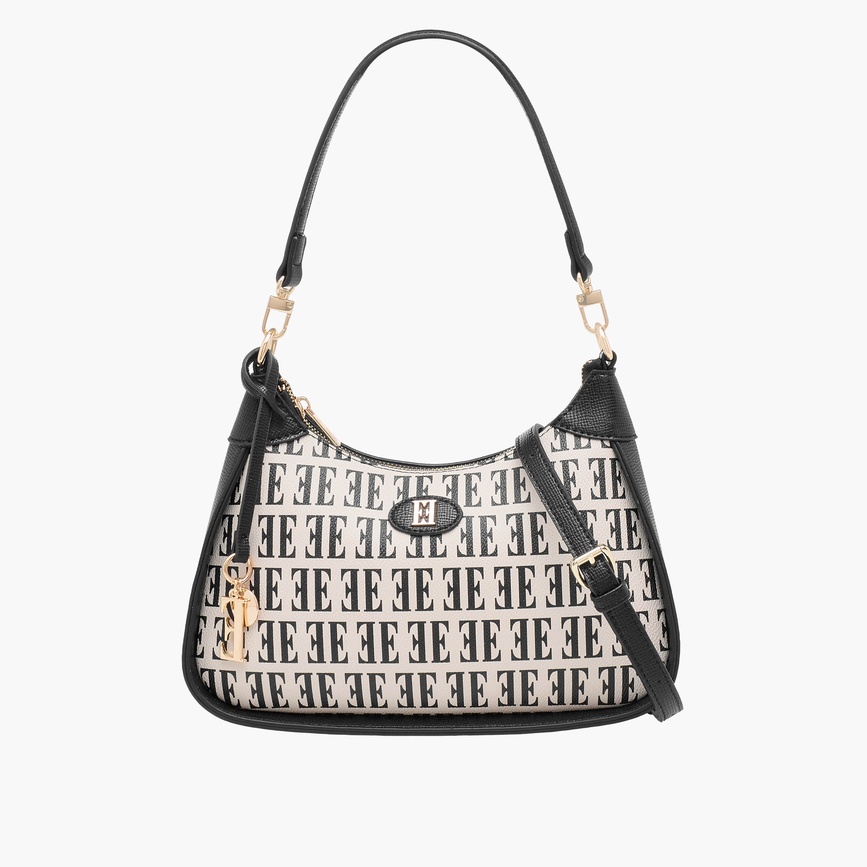 شنطة كتف بحزام قابل للفصل وطبعات مونوجرام من إيل-women-bagsandwallets-handbags-image-1