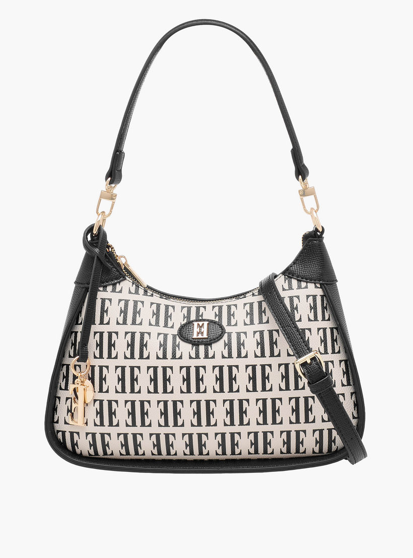 شنطة كتف بحزام قابل للفصل وطبعات مونوجرام من إيل-women-bagsandwallets-handbags-image-1