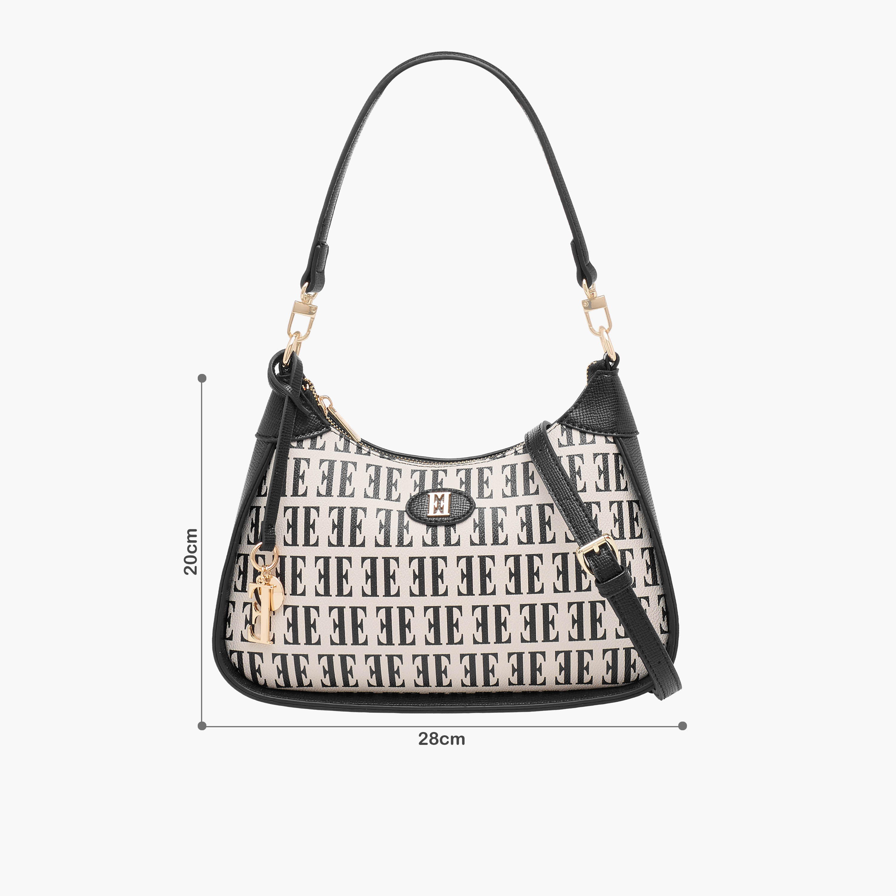 شنطة كتف بحزام قابل للفصل وطبعات مونوجرام من إيل-women-bagsandwallets-handbags-image-2