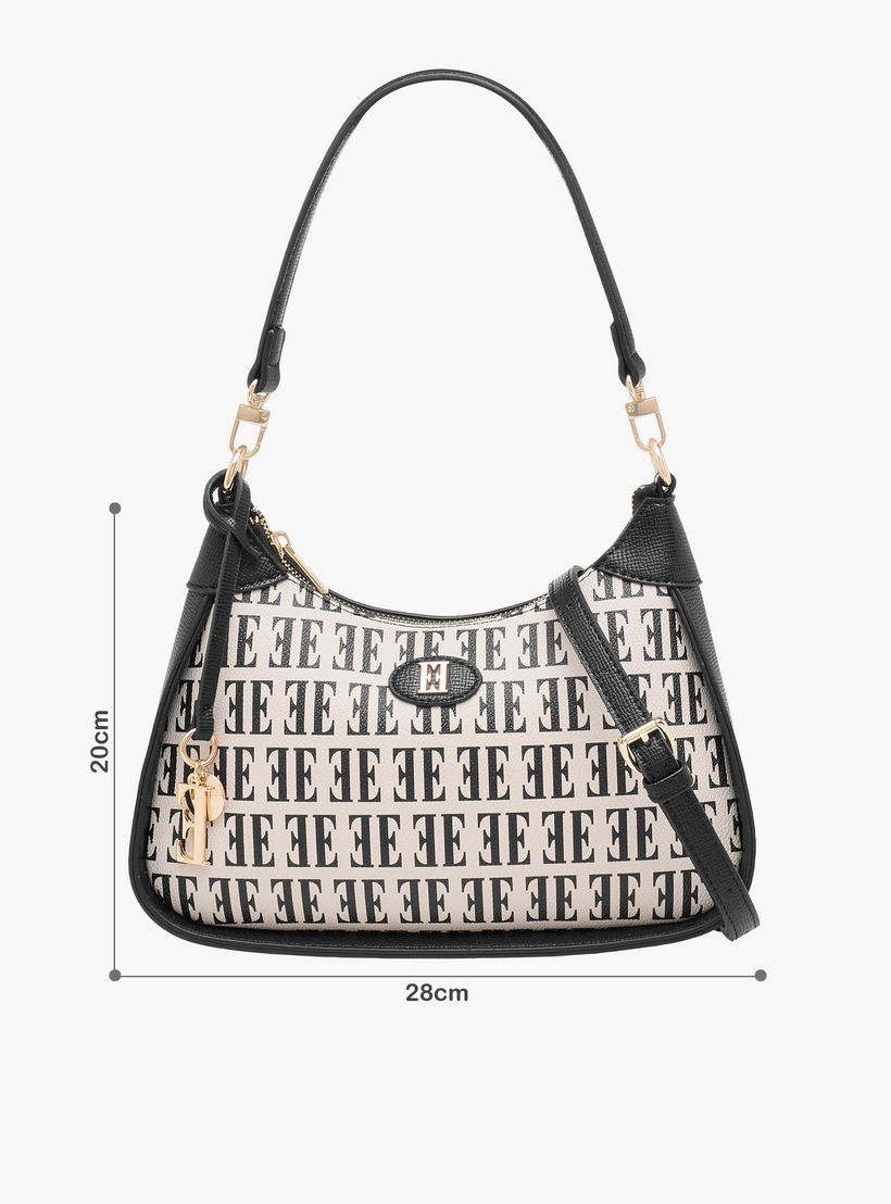 شنطة كتف بحزام قابل للفصل وطبعات مونوجرام من إيل-women-bagsandwallets-handbags-image-2