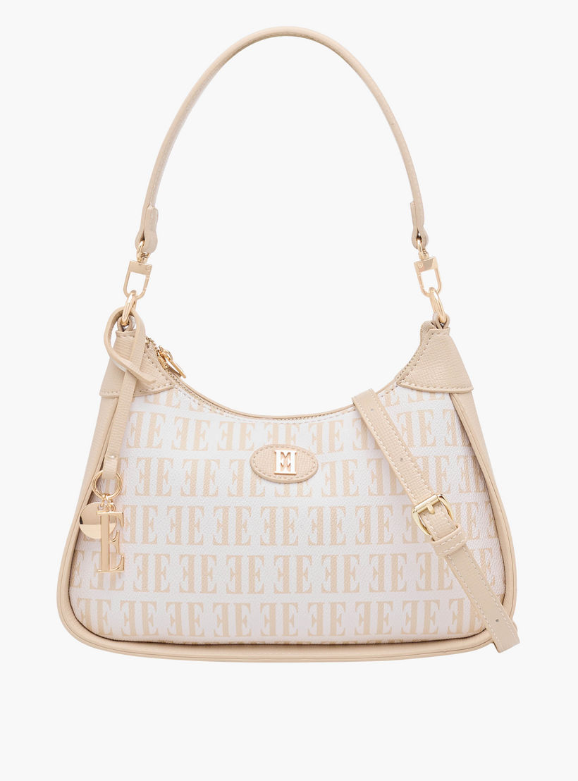 شنطة كتف بحزام قابل للفصل وطبعات مونوجرام من إيل-women-bagsandwallets-handbags-image-1