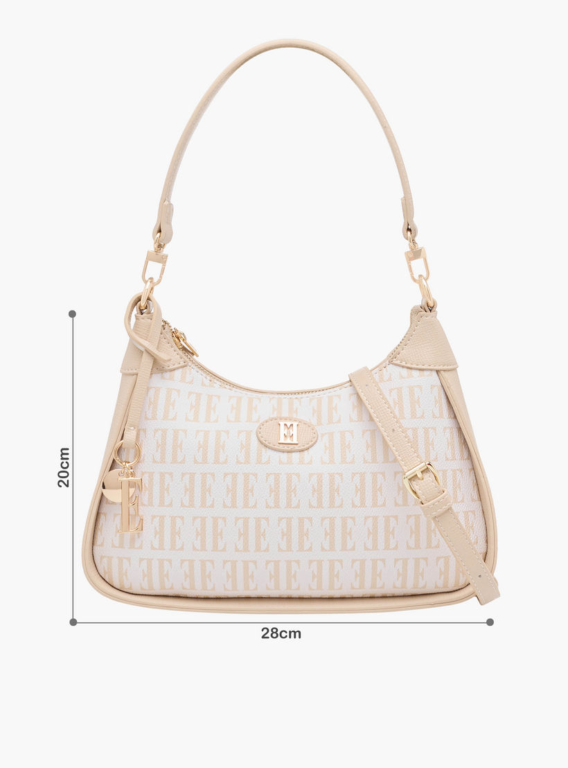 شنطة كتف بحزام قابل للفصل وطبعات مونوجرام من إيل-women-bagsandwallets-handbags-image-2