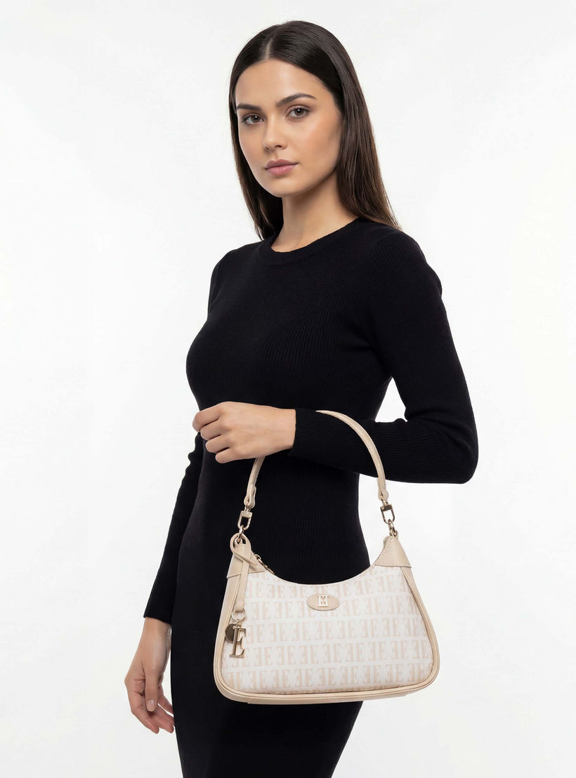 شنطة كتف بحزام قابل للفصل وطبعات مونوجرام من إيل-women-bagsandwallets-handbags-image-3