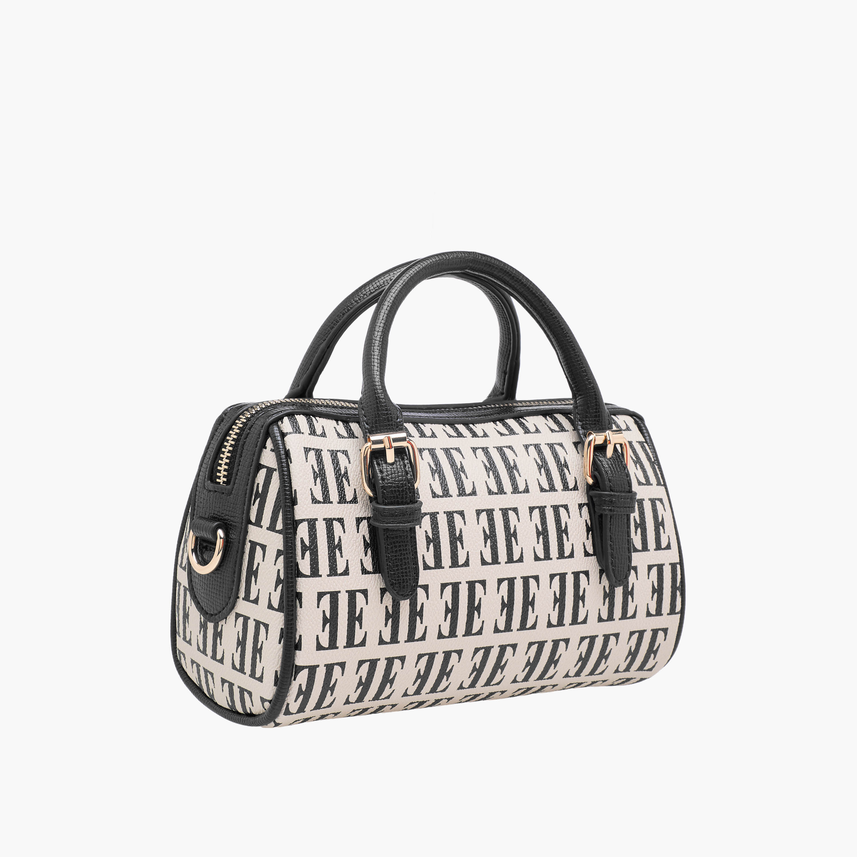 Elle Monogram Print Satchel Bag with Detachable Strap-women-bagsandwallets-handbags-image-5