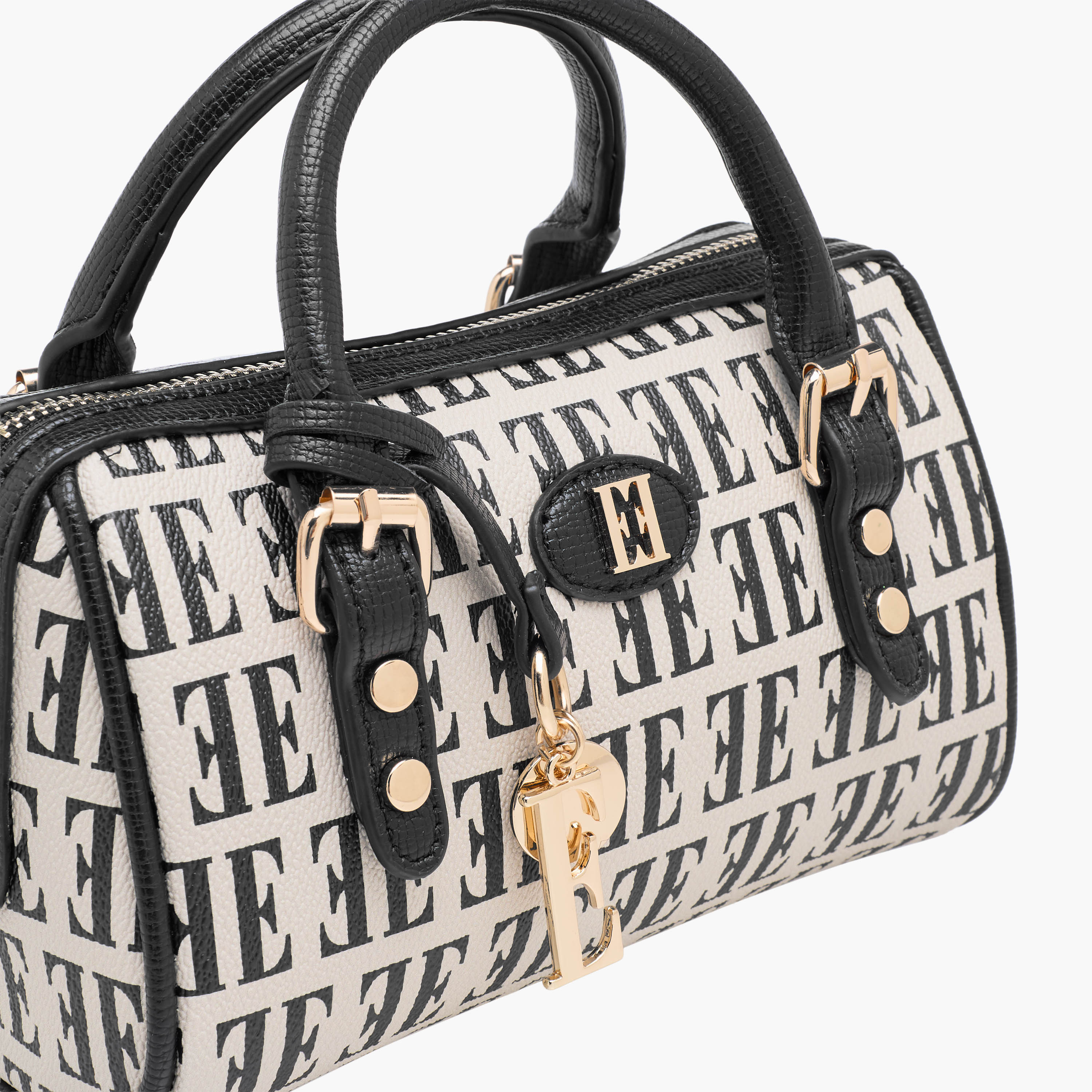 Elle Monogram Print Satchel Bag with Detachable Strap-women-bagsandwallets-handbags-image-6
