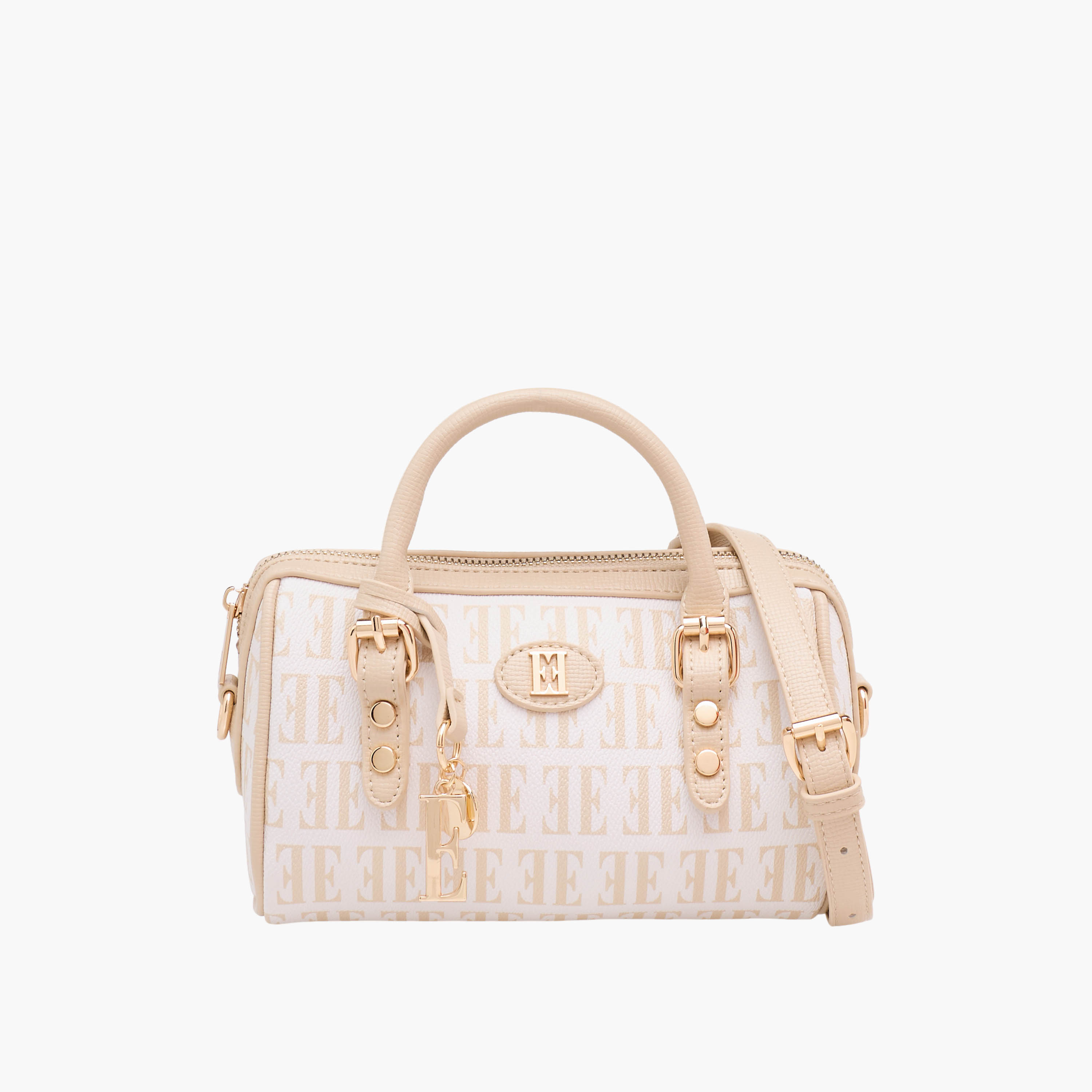 شنطة ساتشيل بطبعات مونوجرام وحزام قابل للفصل من إيل-women-bagsandwallets-handbags-image-1