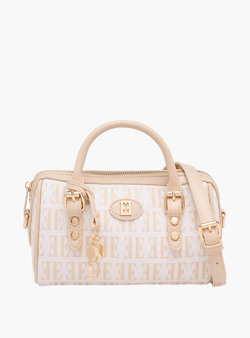 شنطة ساتشيل بطبعات مونوجرام وحزام قابل للفصل من إيل-women-bagsandwallets-handbags-image-1