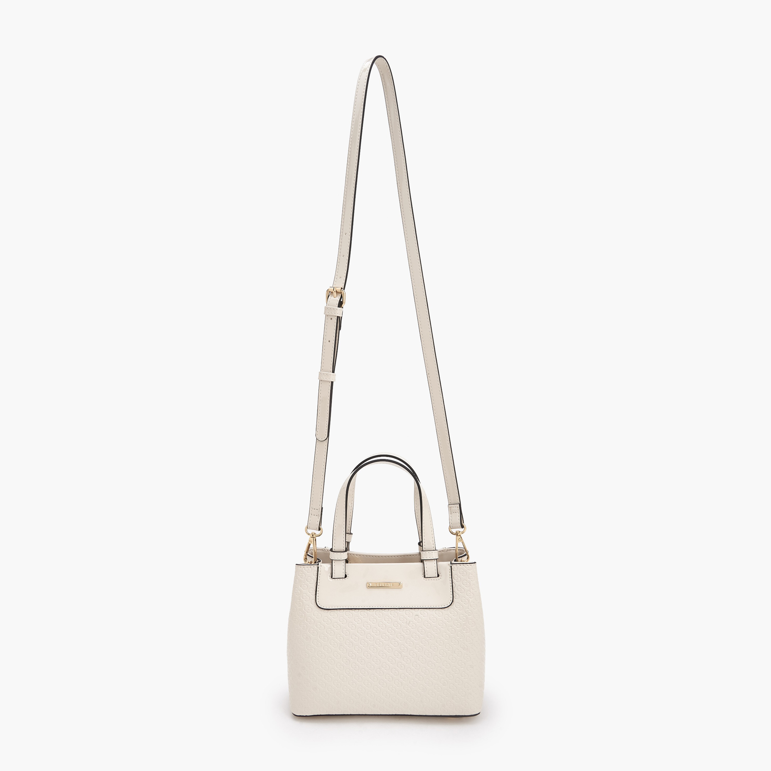Celeste Monogram Embossed Tote Bag with Double Handle-women-bagsandwallets-handbags-image-3