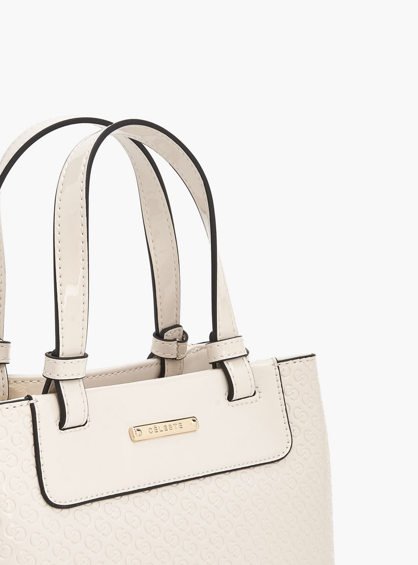 Celeste Monogram Embossed Tote Bag with Double Handle-women-bagsandwallets-handbags-image-5
