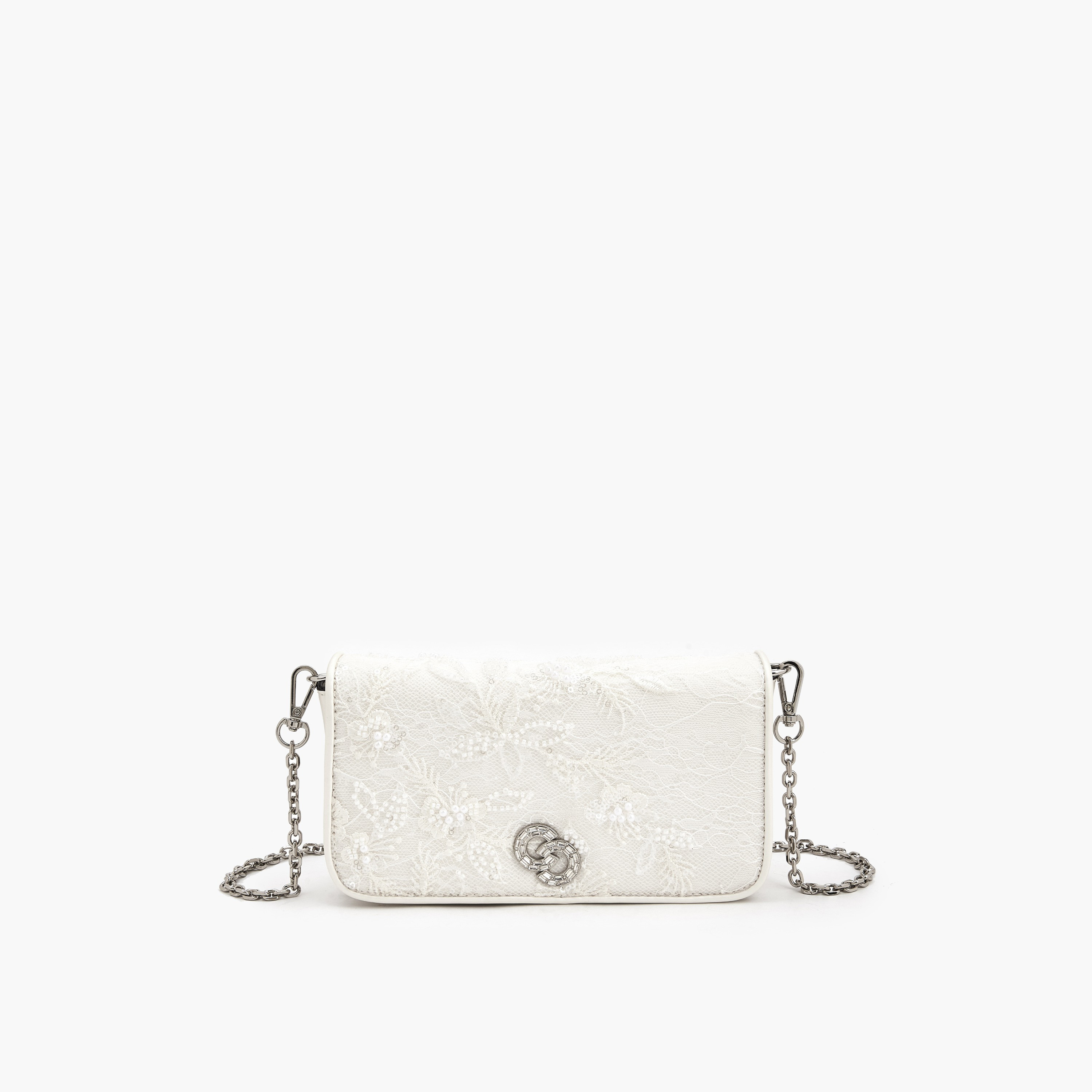 شنطة كروس بودي مطرزة بدانتيل وحزام سلسلة من سيليست-women-bagsandwallets-handbags-image-1