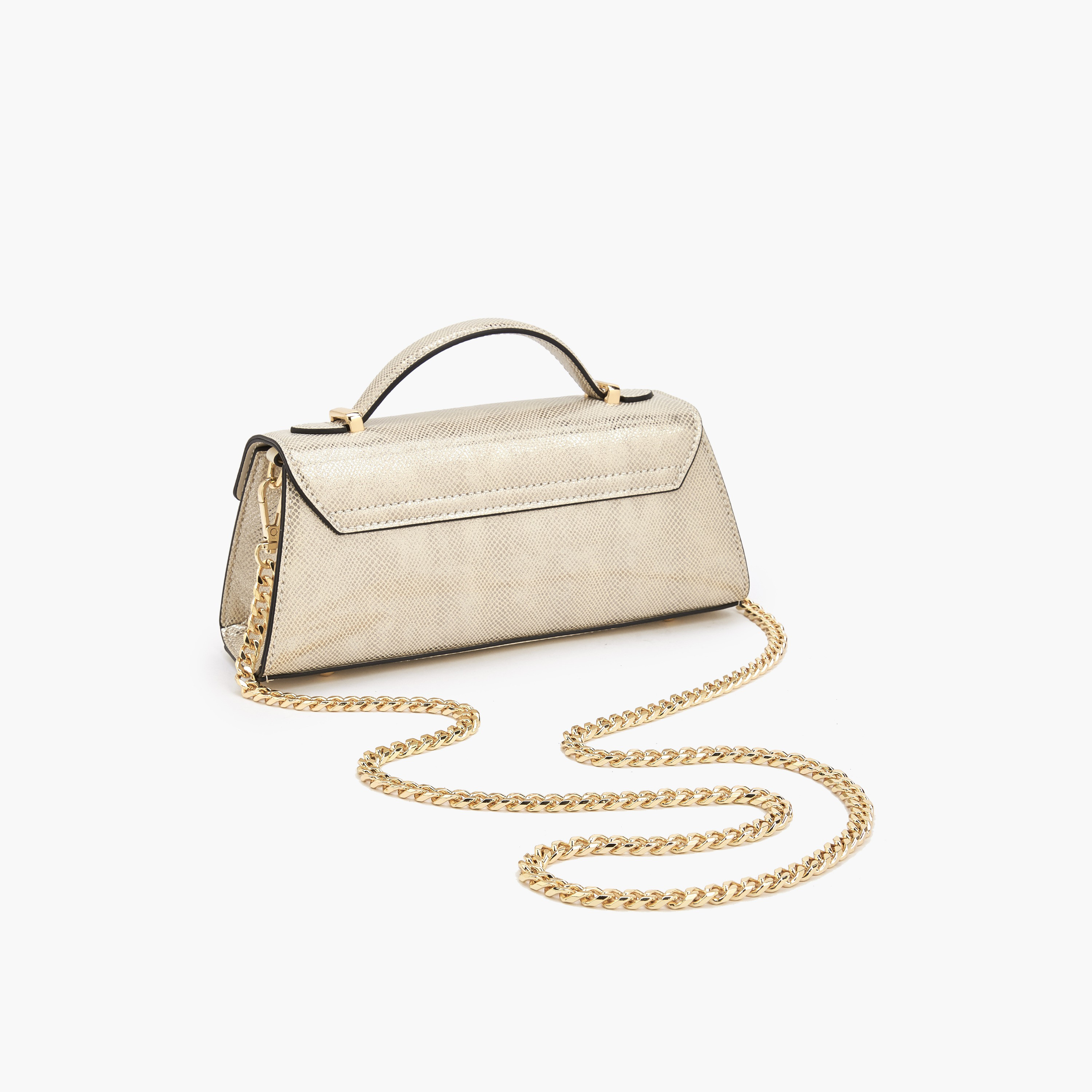 Celeste Metallic Textured Clutch with Chain Strap-women-bagsandwallets-handbags-image-5
