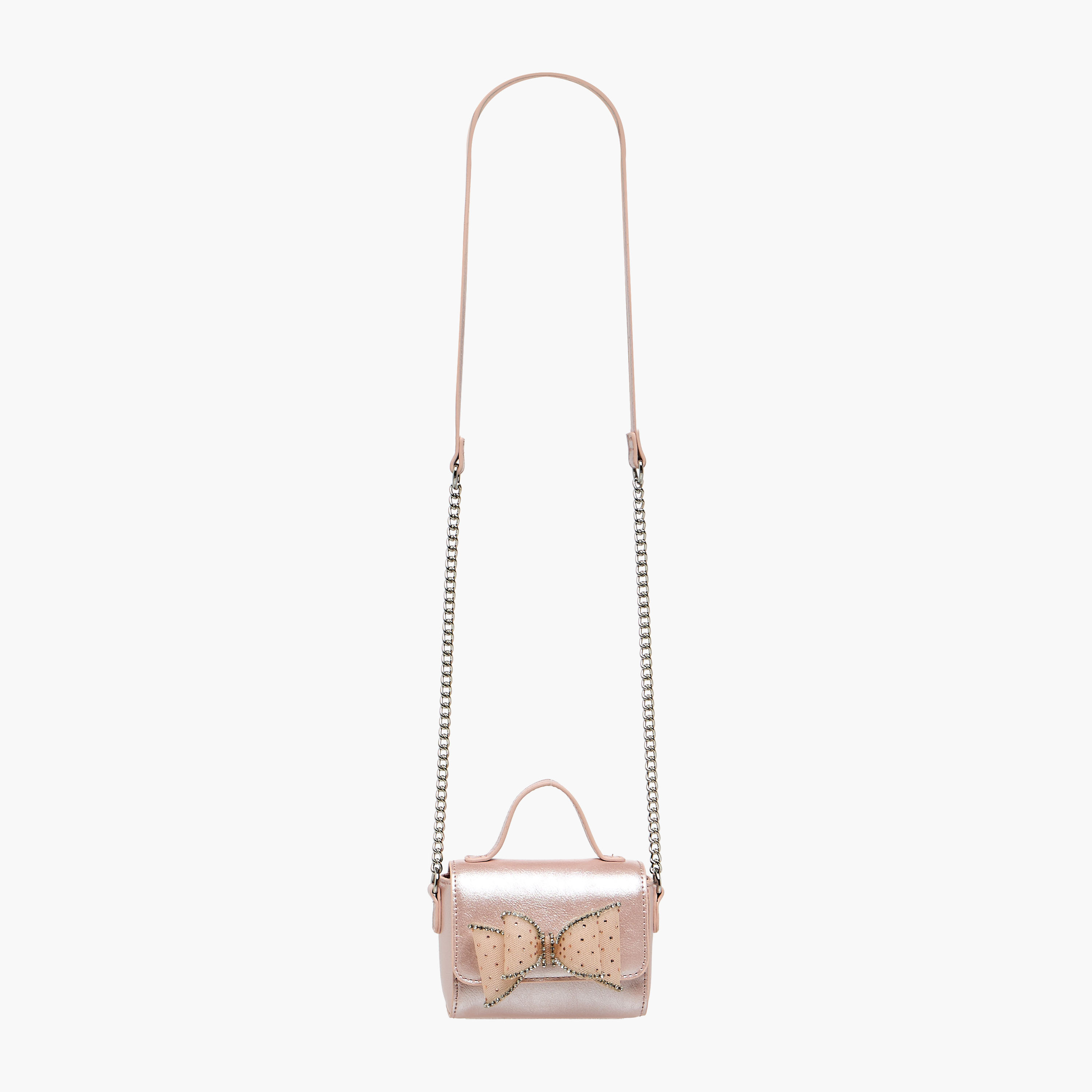 Celeste Bow Embellished Crossbody Bag with Chain Strap-girls-accessories-bags-image-3