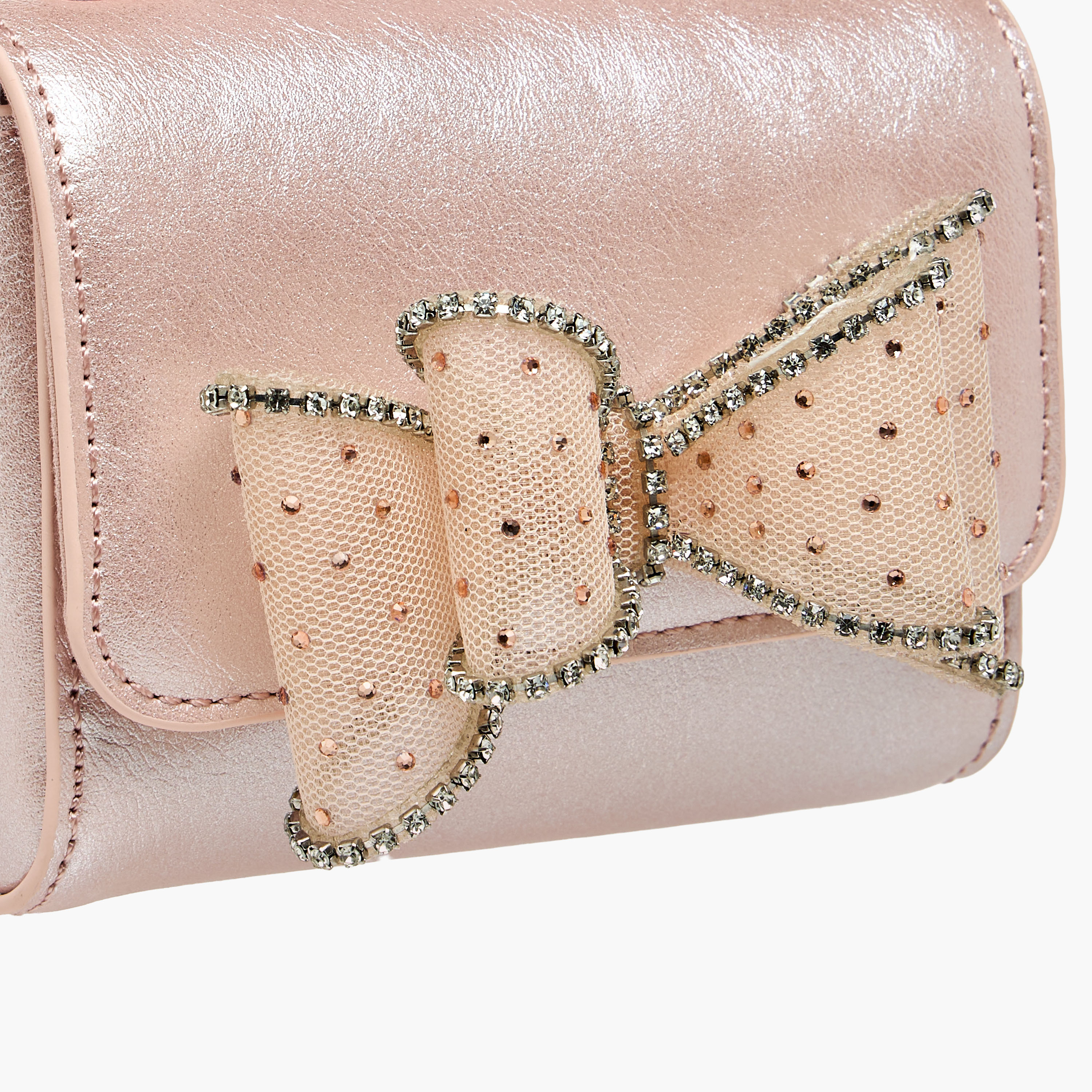 Celeste Bow Embellished Crossbody Bag with Chain Strap-girls-accessories-bags-image-5
