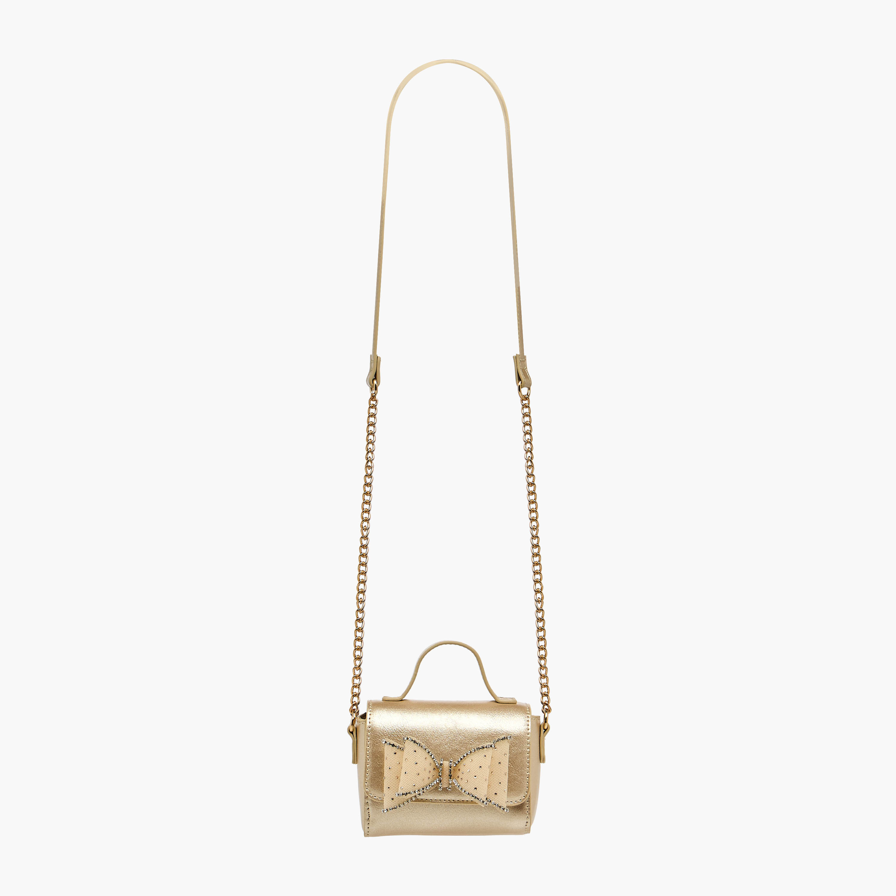 Celeste Bow Embellished Crossbody Bag with Chain Strap-girls-accessories-bags-image-2