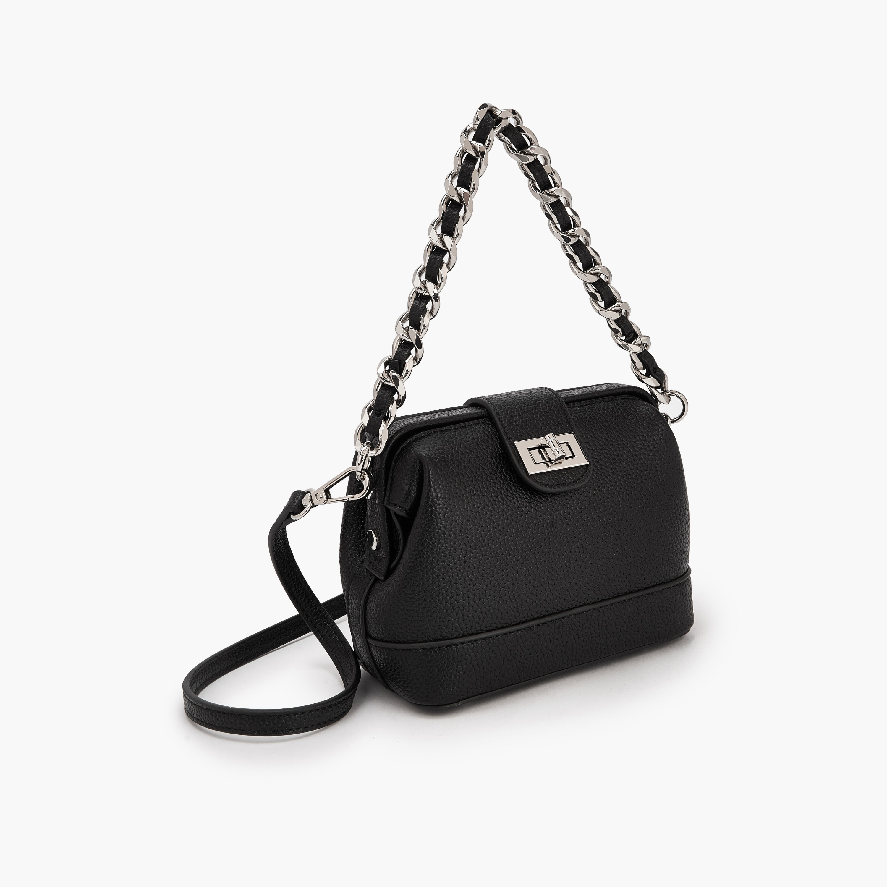 شنطة كروس بودي بارزة الملمس بإغلاق قفل لف من سيليست-women-bagsandwallets-handbags-image-4