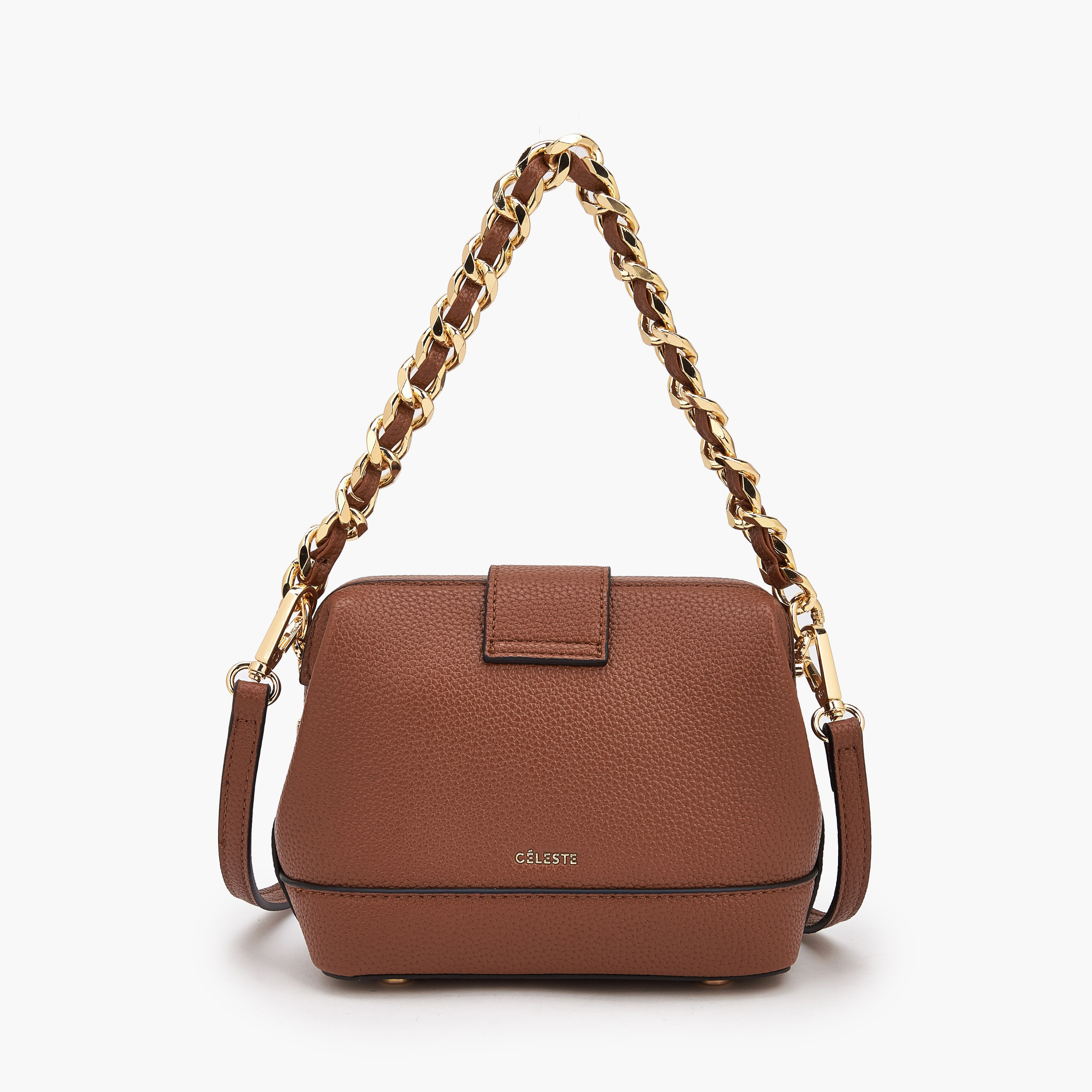 Celeste Textured Crossbody Bag with Twist Lock Closure-women-bagsandwallets-handbags-image-1