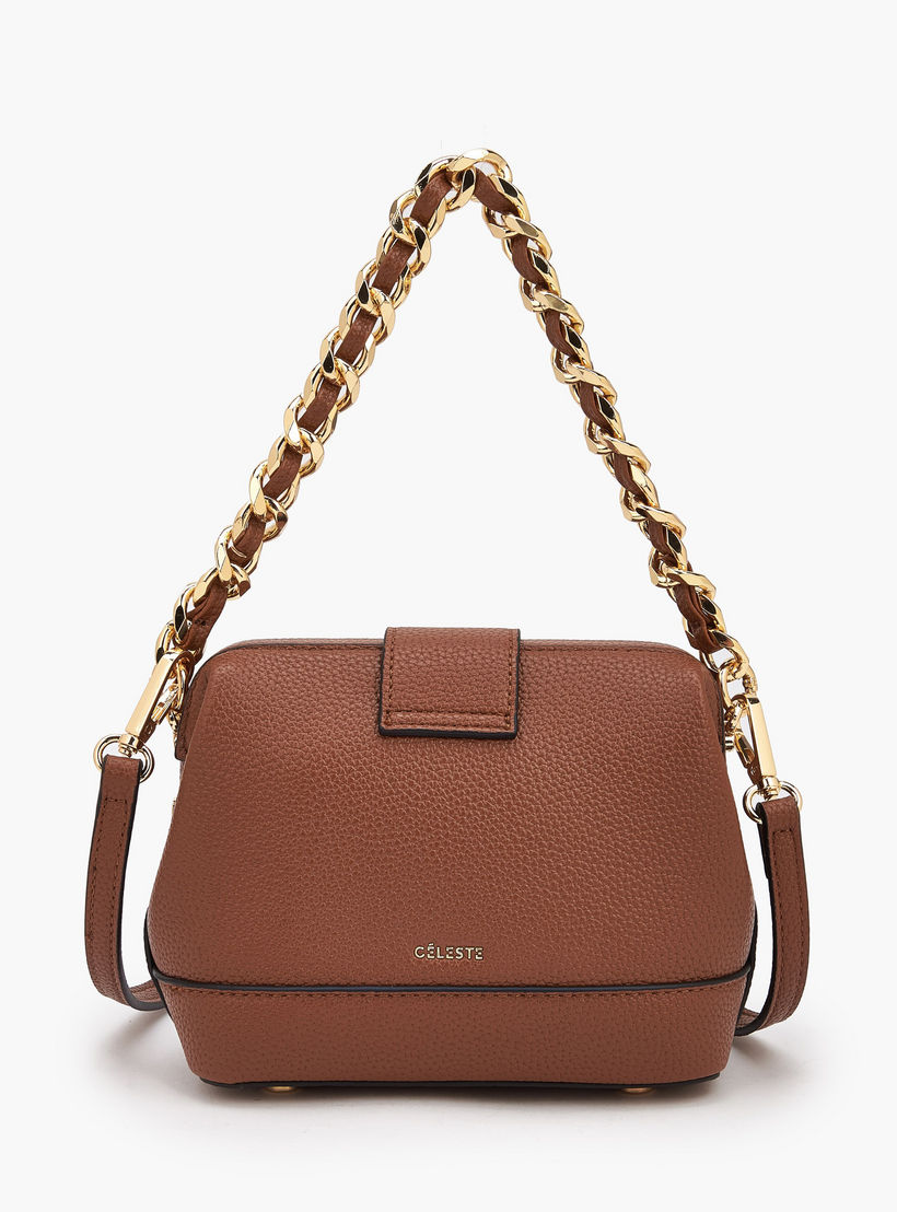 Celeste Textured Crossbody Bag with Twist Lock Closure-women-bagsandwallets-handbags-image-1