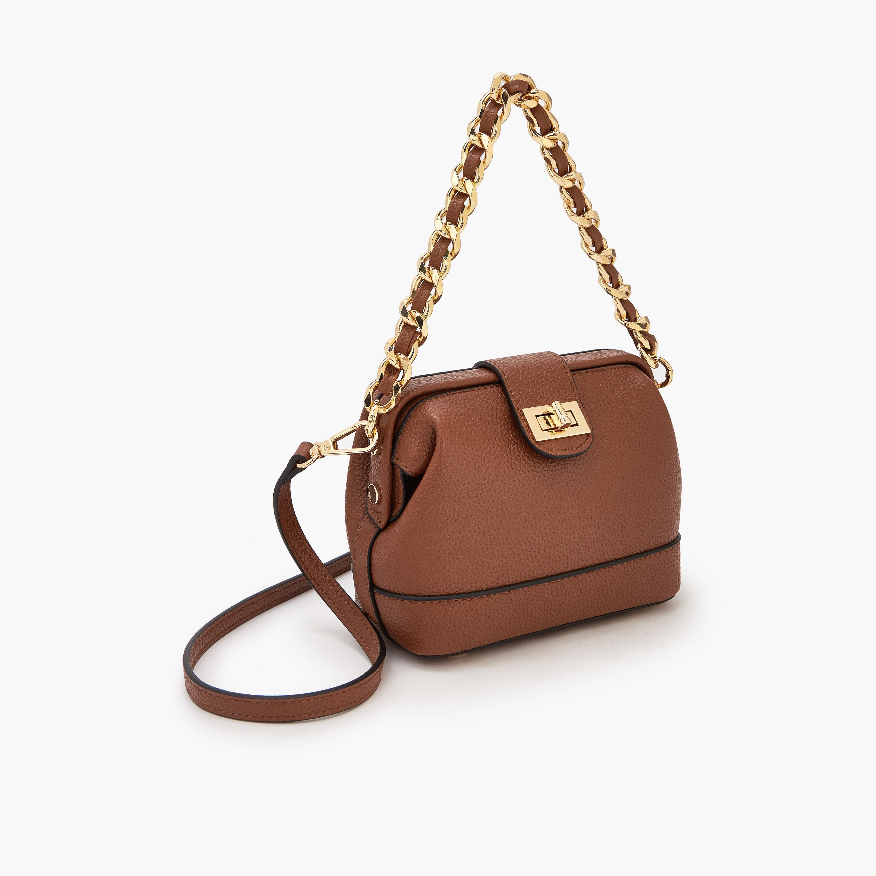 Celeste Textured Crossbody Bag with Twist Lock Closure-women-bagsandwallets-handbags-image-5