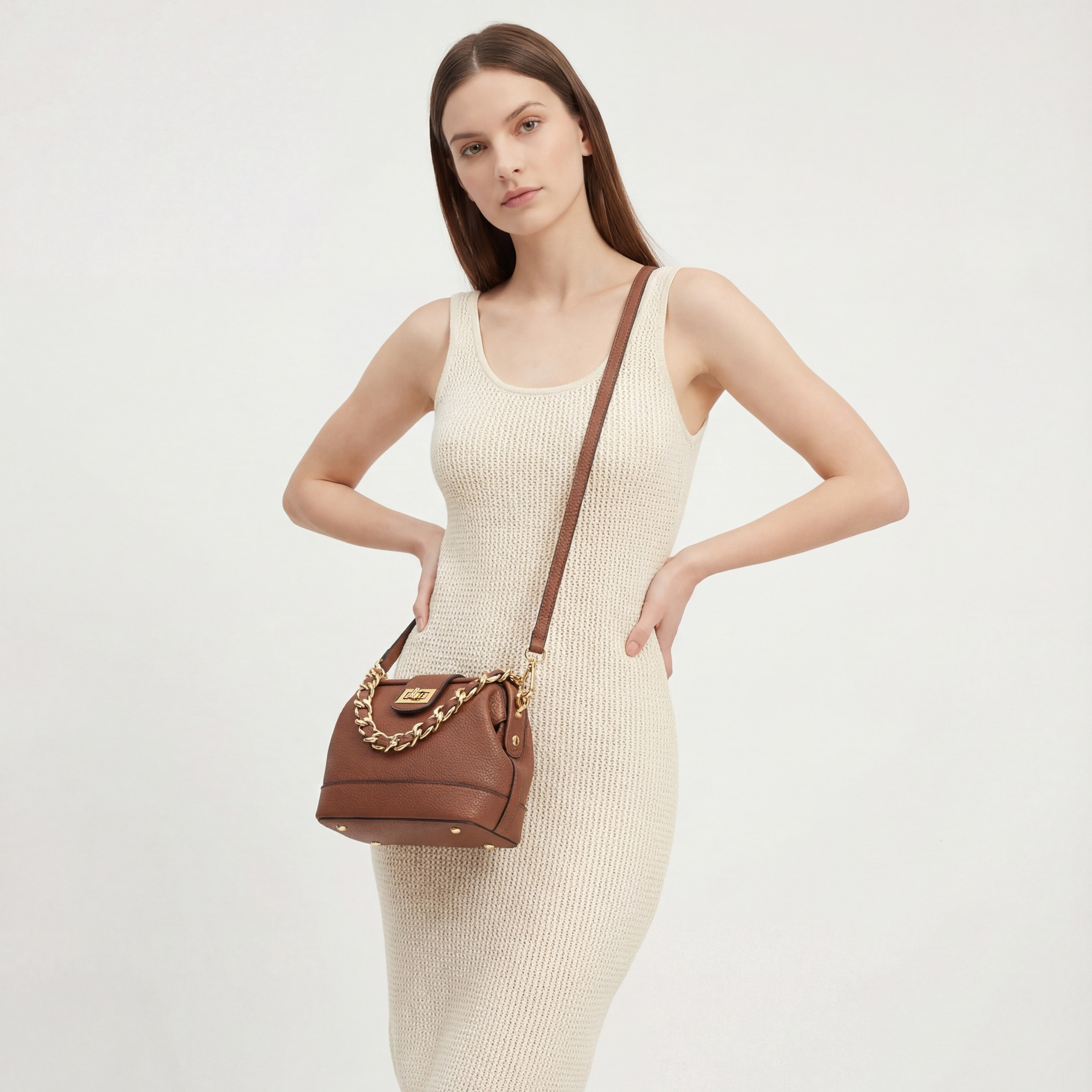 Celeste Textured Crossbody Bag with Twist Lock Closure-women-bagsandwallets-handbags-image-2