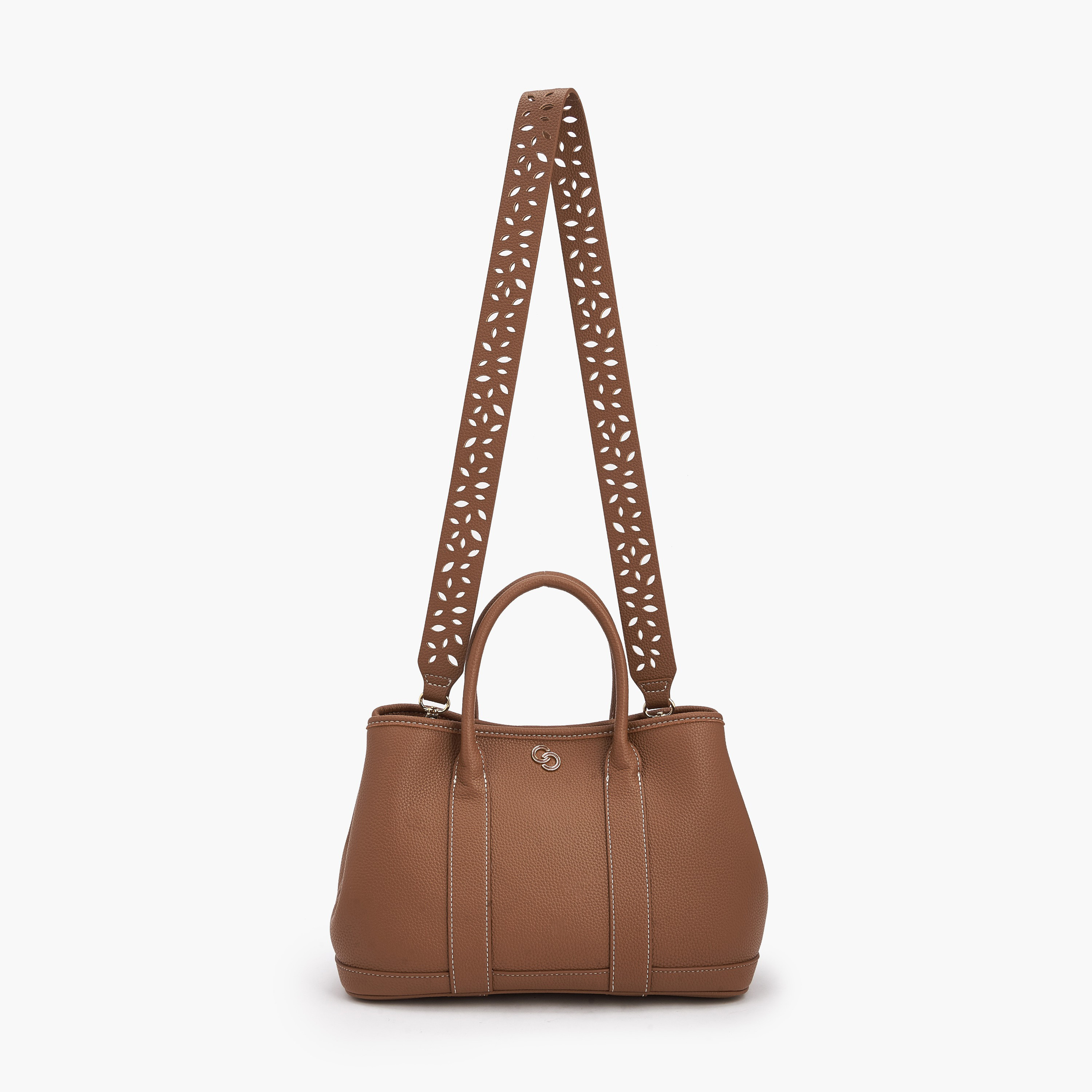 Celeste Laser Cut Tote Bag with Detachable Strap-women-bagsandwallets-handbags-image-2