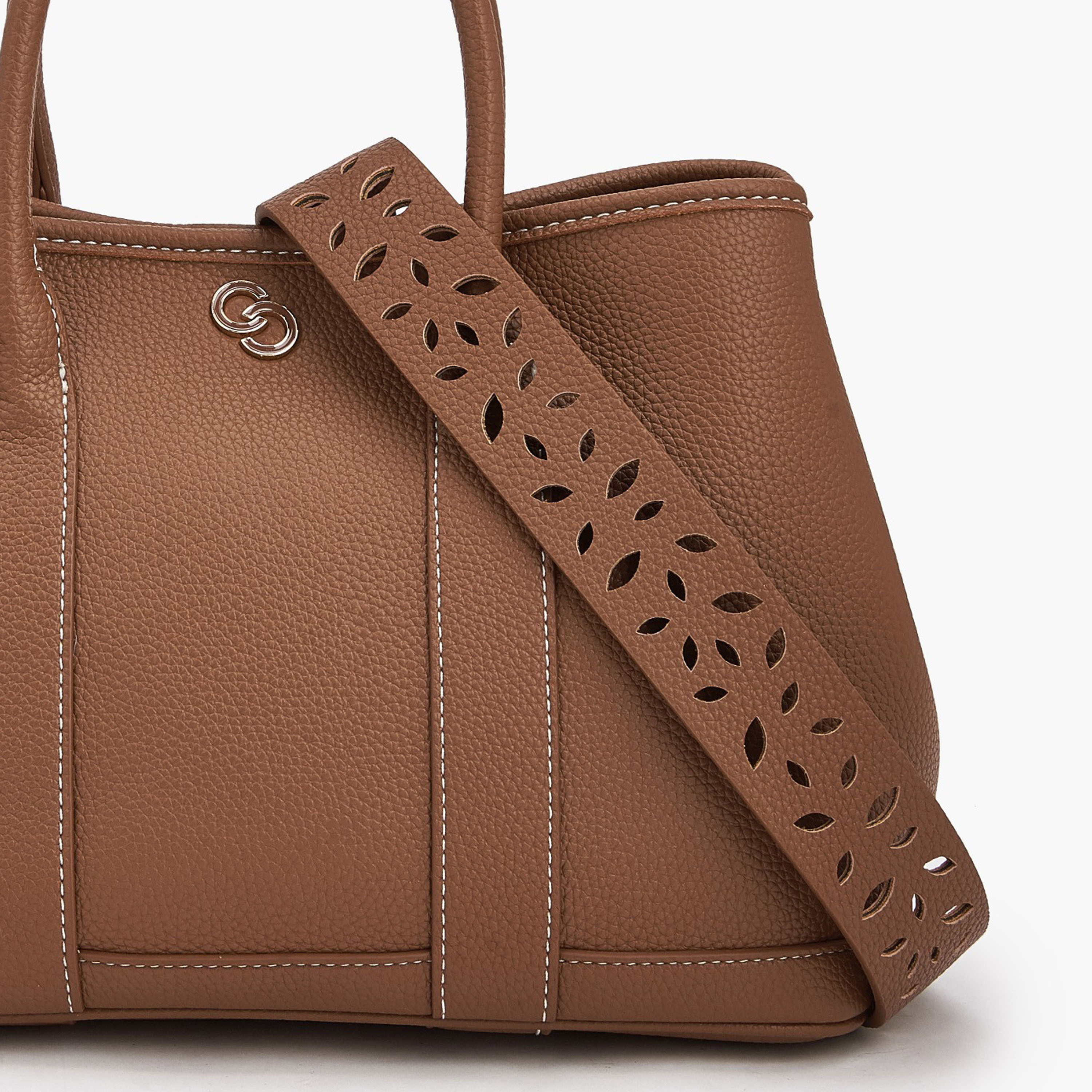 Celeste Laser Cut Tote Bag with Detachable Strap-women-bagsandwallets-handbags-image-8