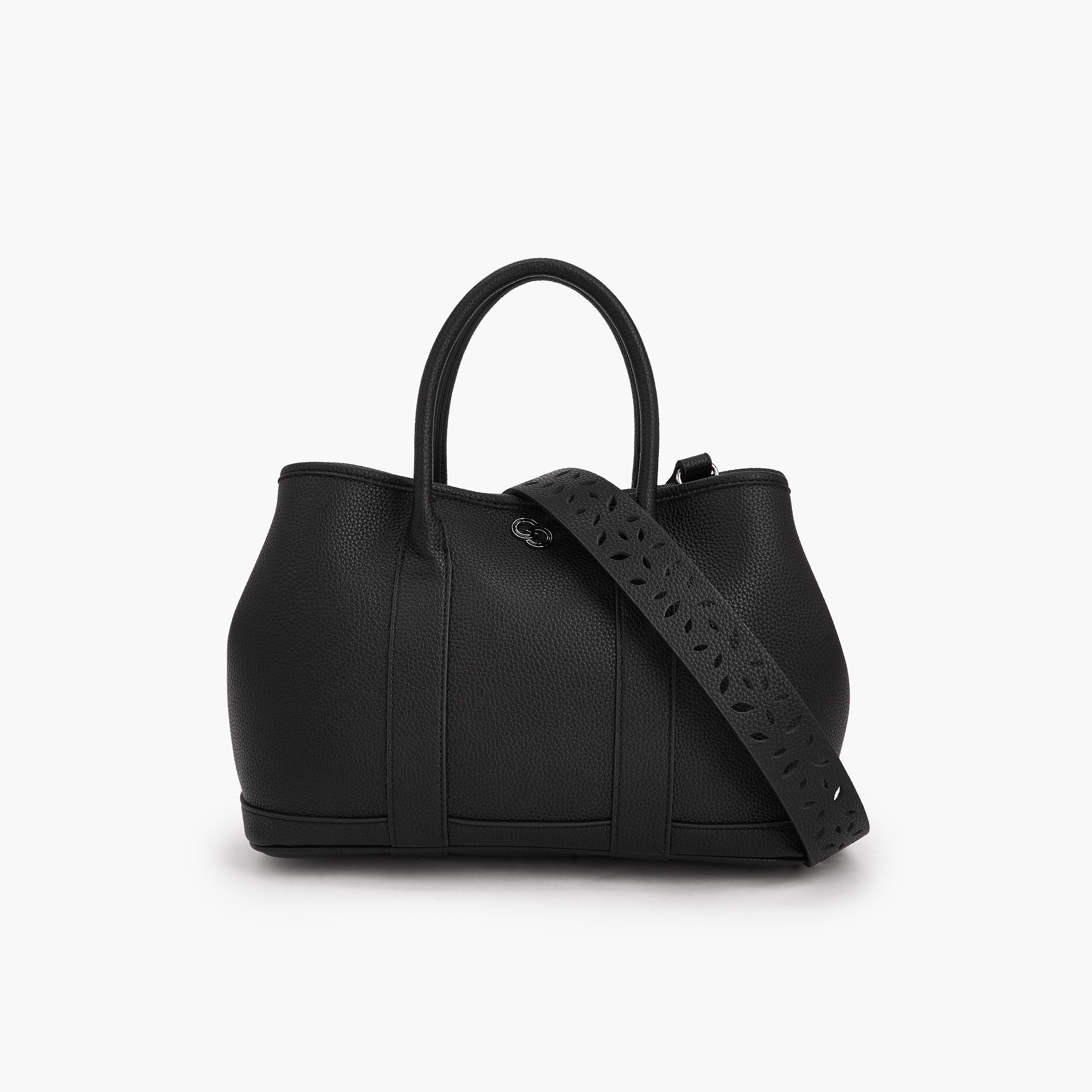 Celeste Laser Cut Tote Bag with Detachable Strap-women-bagsandwallets-handbags-image-1