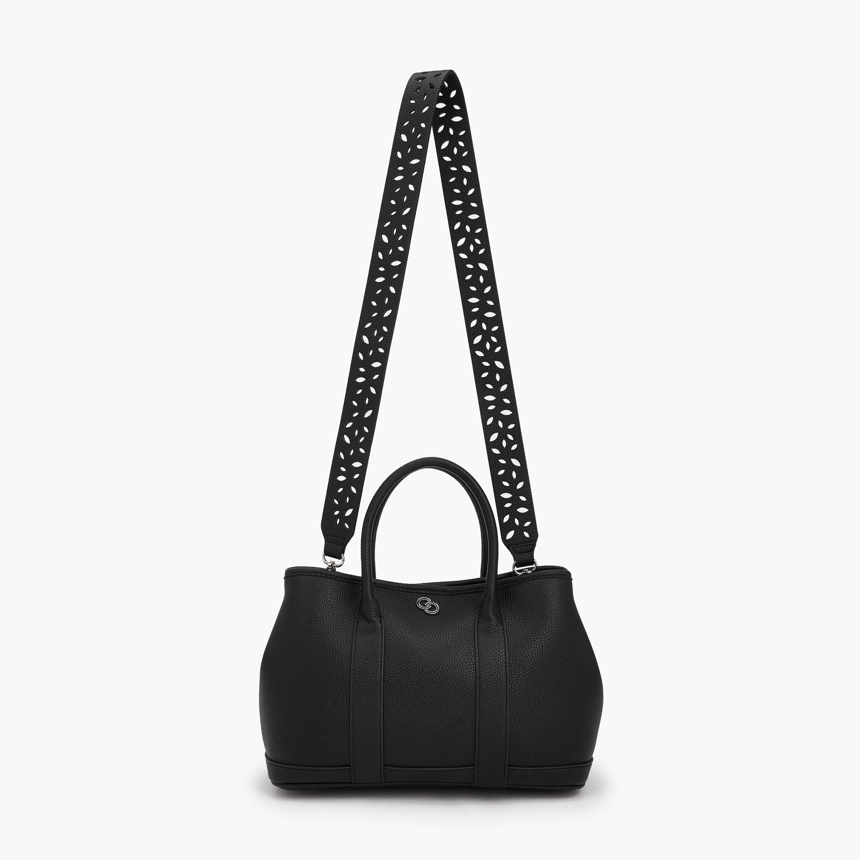Celeste Laser Cut Tote Bag with Detachable Strap-women-bagsandwallets-handbags-image-3