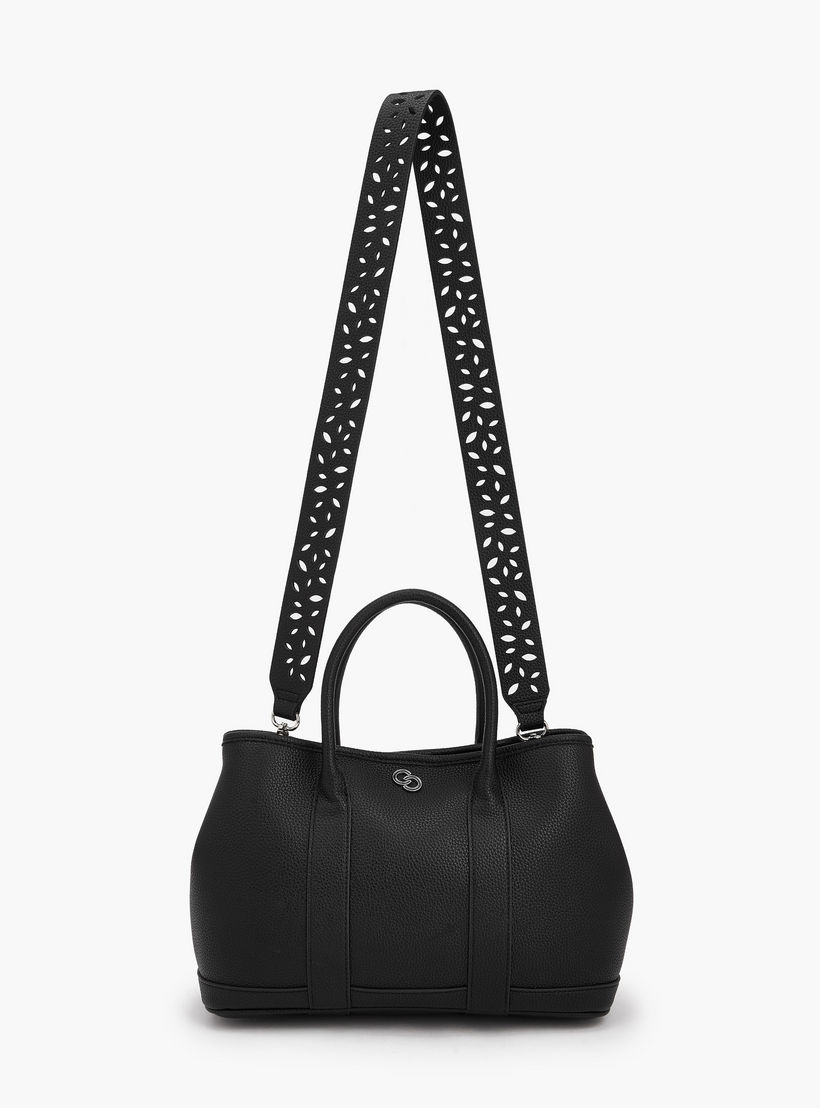 Celeste Laser Cut Tote Bag with Detachable Strap-women-bagsandwallets-handbags-image-3