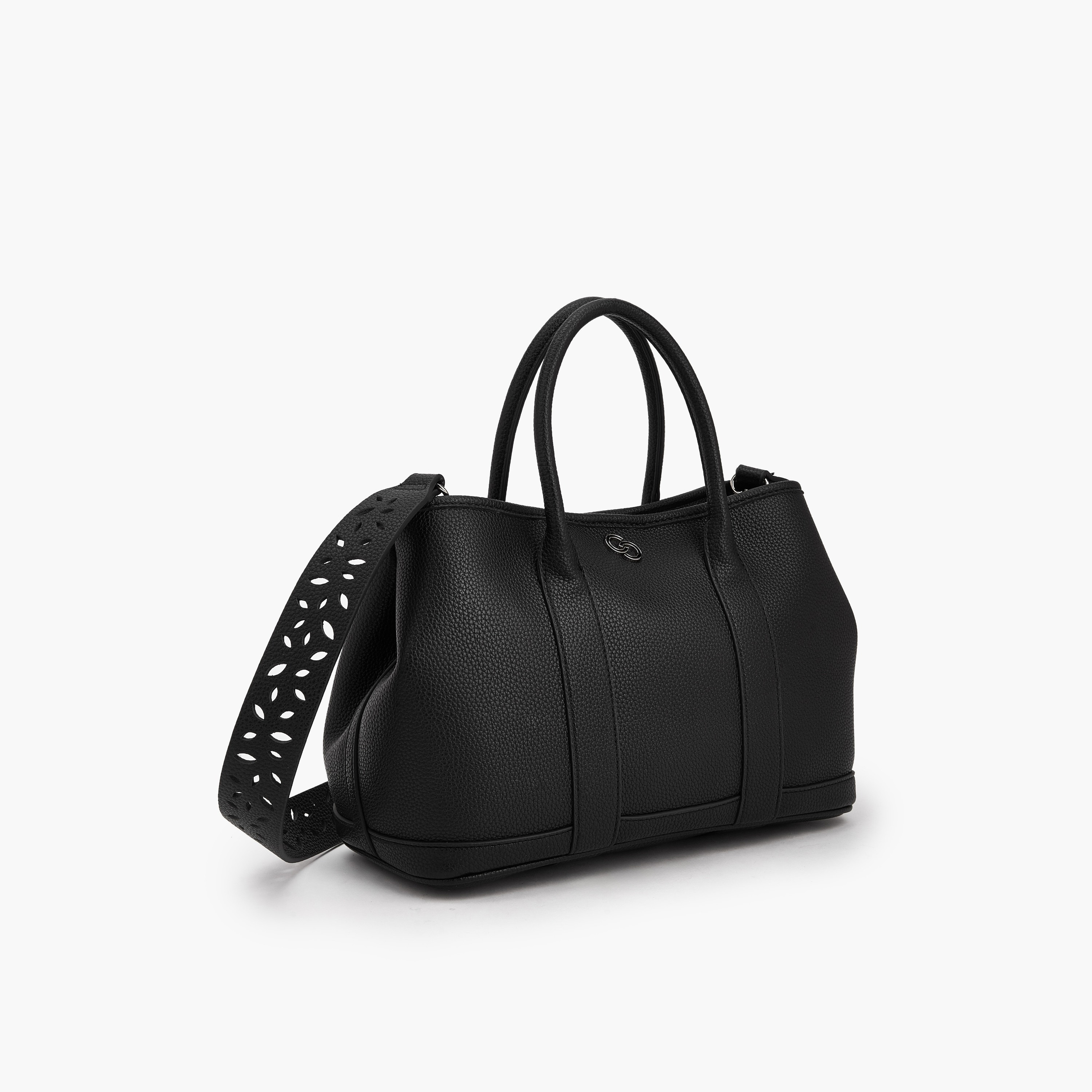 Celeste Laser Cut Tote Bag with Detachable Strap-women-bagsandwallets-handbags-image-4