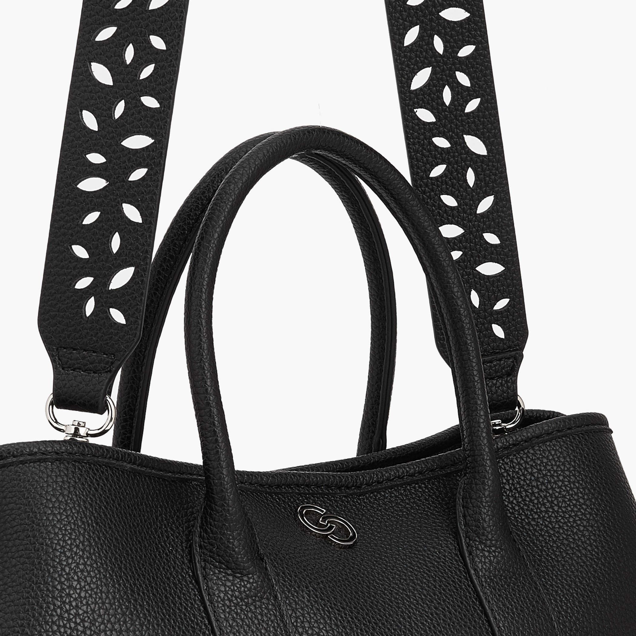 Celeste Laser Cut Tote Bag with Detachable Strap-women-bagsandwallets-handbags-image-6