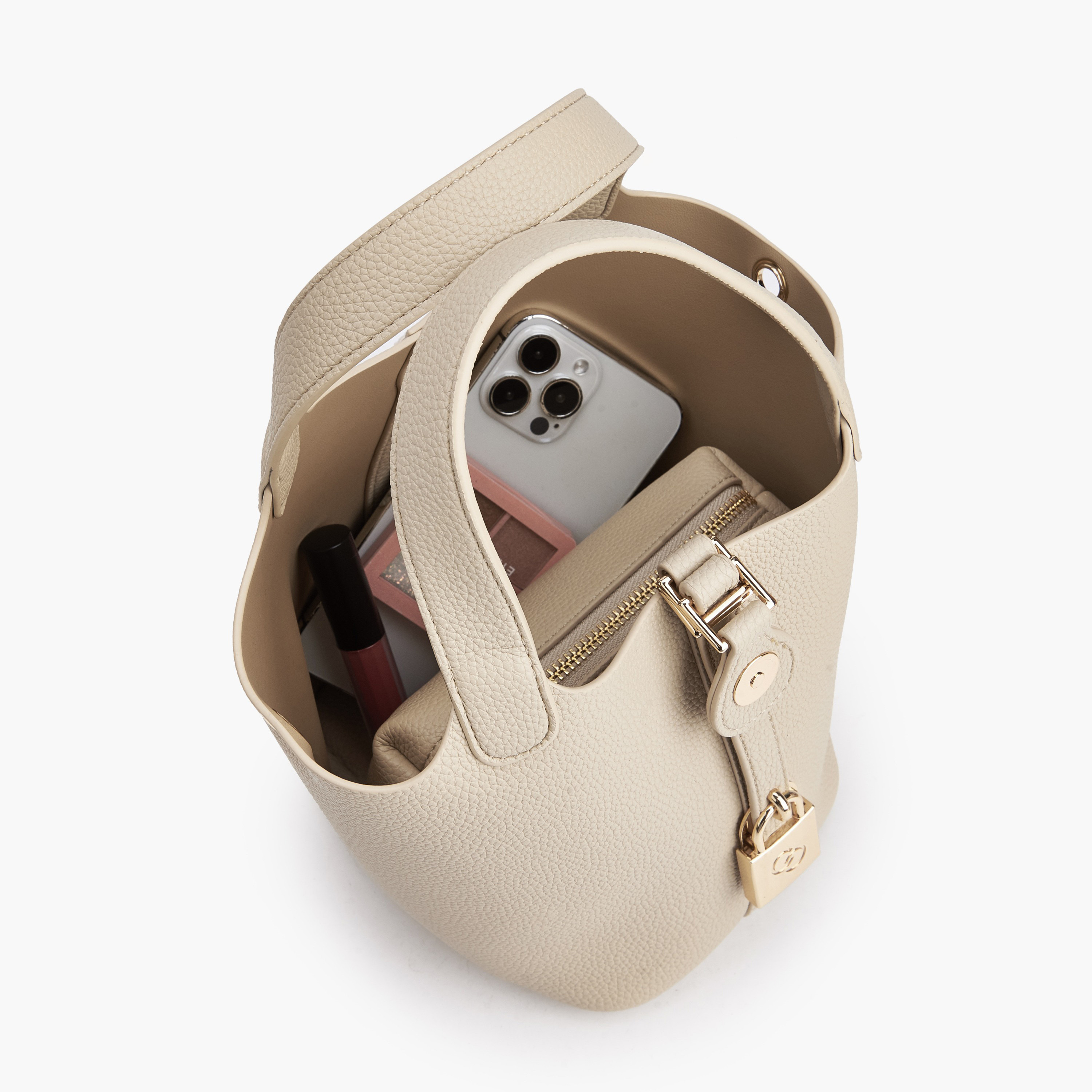 شنطة باكيت بارزة الملمس مع شنطة صغيرة من سيليست-women-bagsandwallets-handbags-image-3