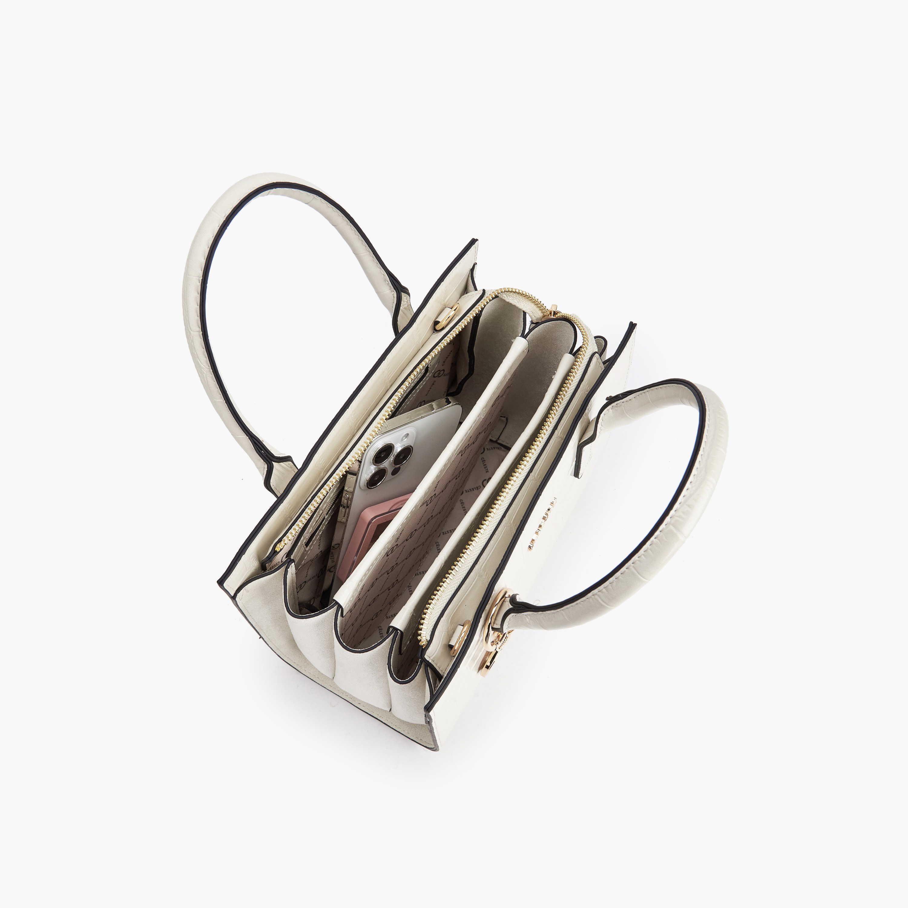 Celeste Textured Tote Bag with Double Handle-women-bagsandwallets-handbags-image-8