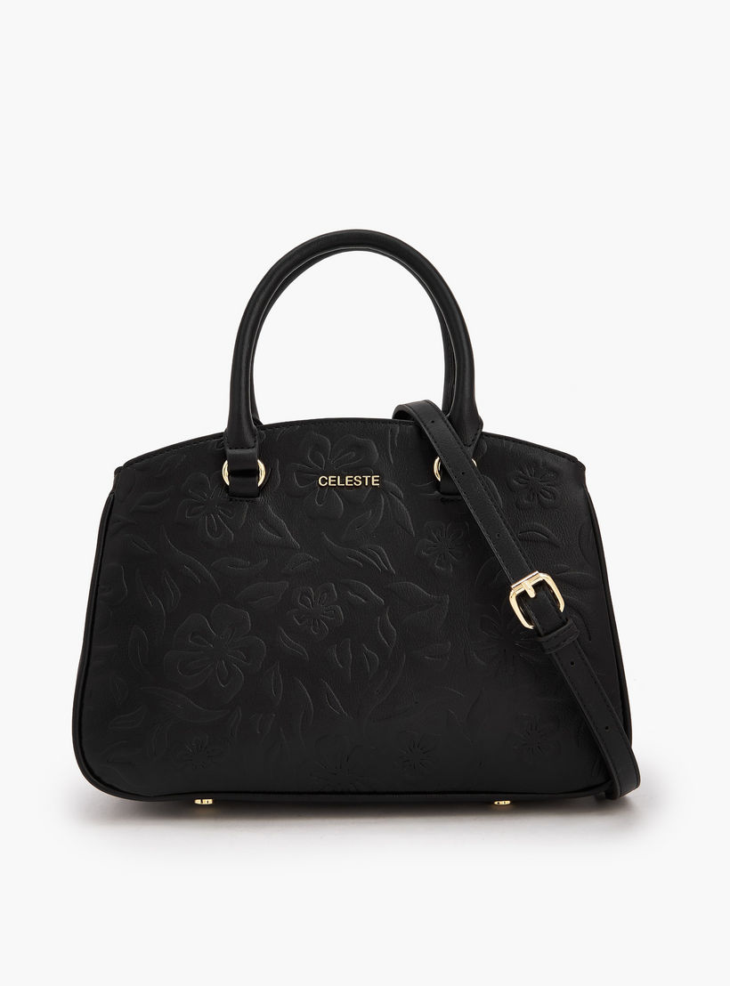 Celeste Embossed Tote Bag with Detachable Strap-women-bagsandwallets-handbags-image-1