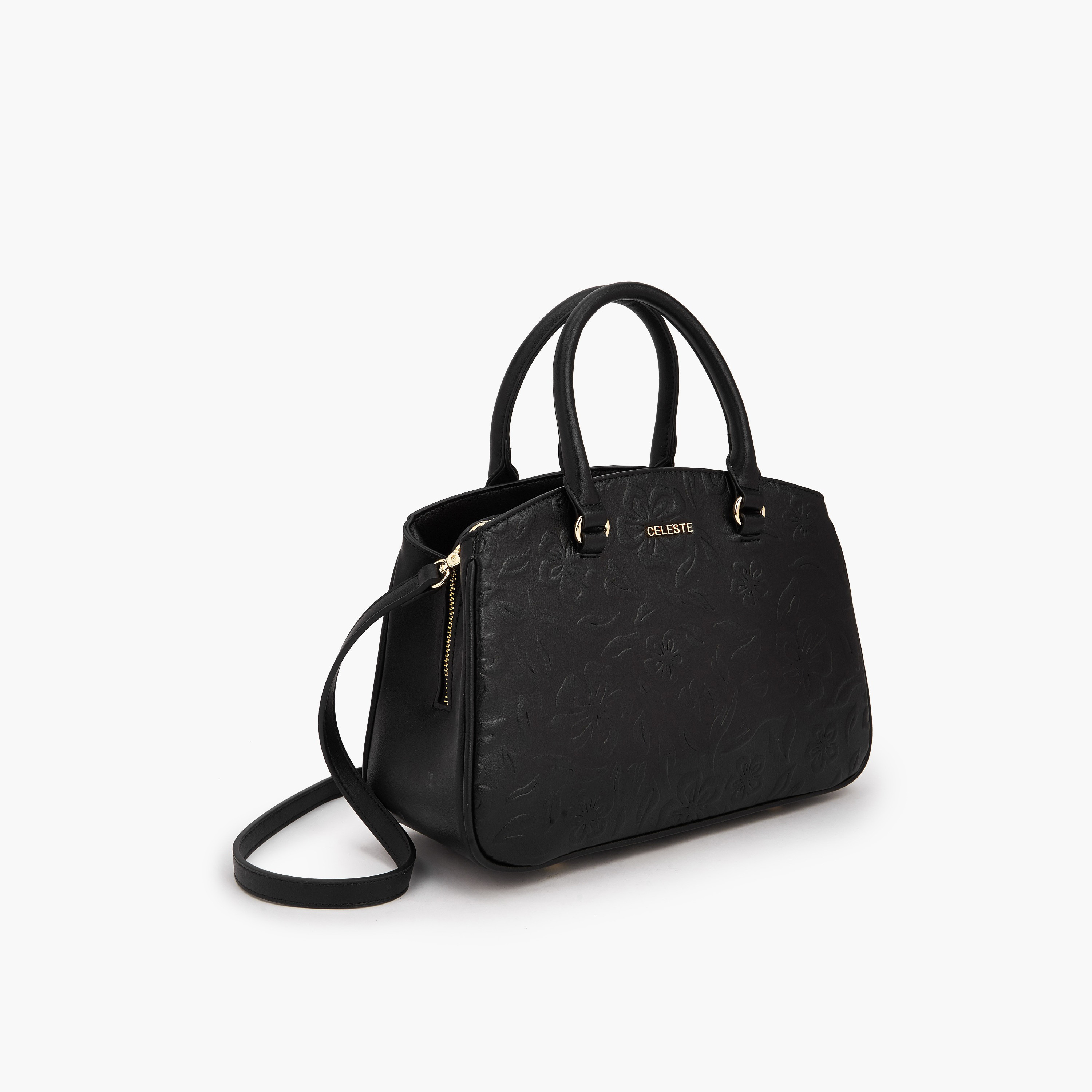 Celeste Embossed Tote Bag with Detachable Strap-women-bagsandwallets-handbags-image-4