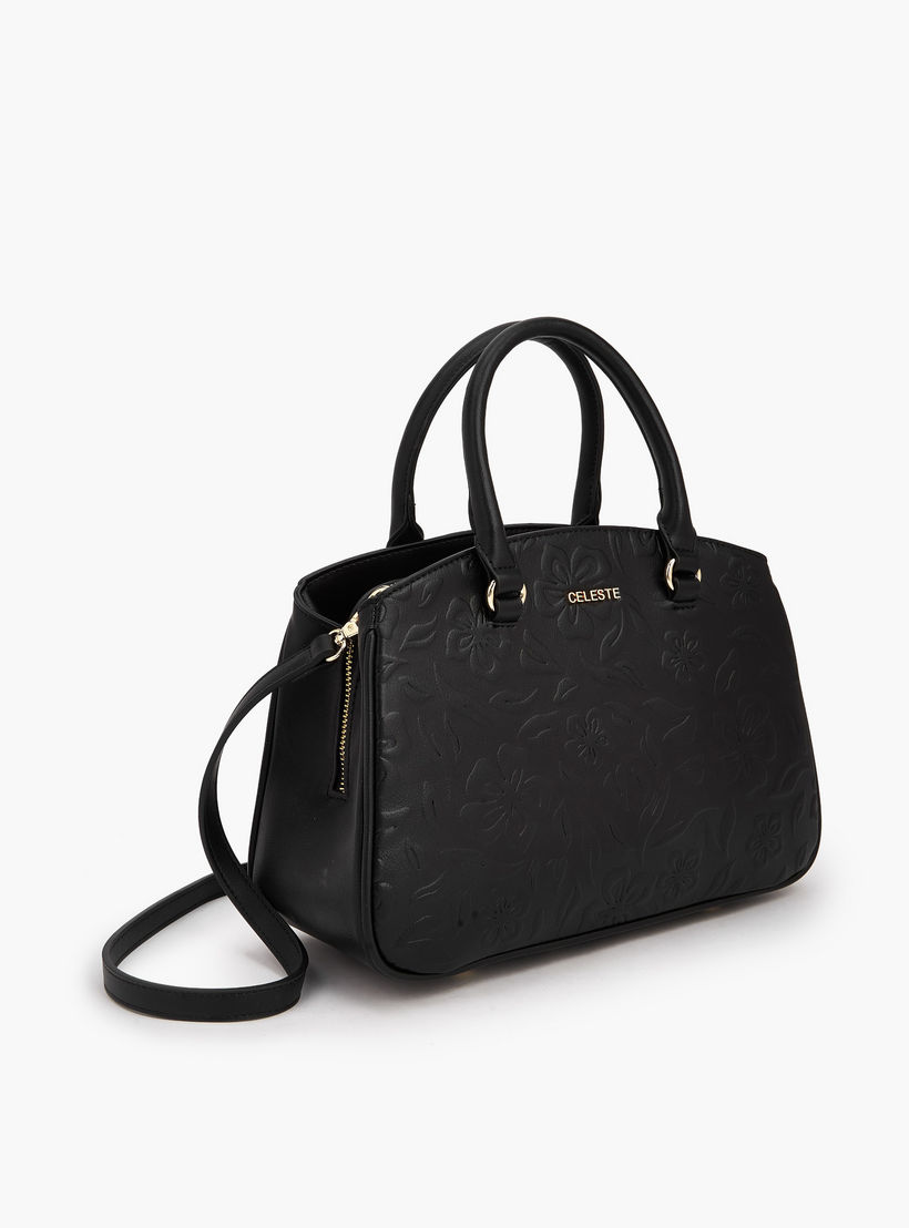 Celeste Embossed Tote Bag with Detachable Strap-women-bagsandwallets-handbags-image-4