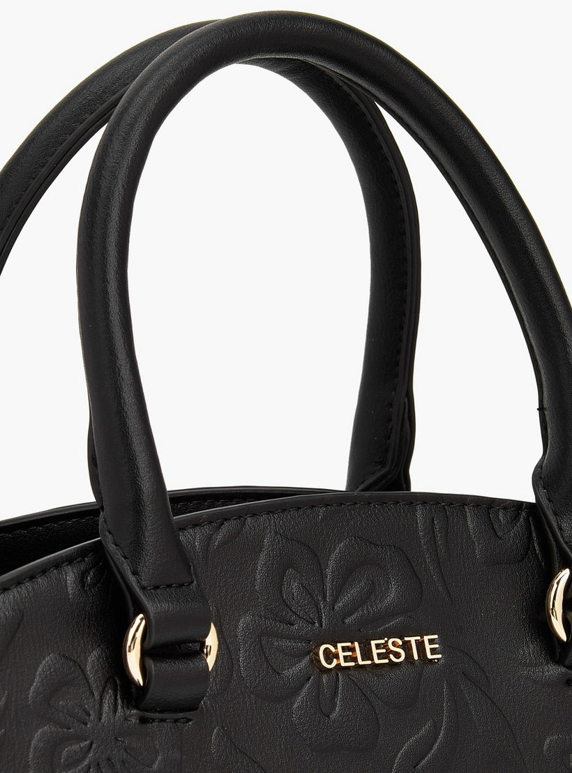 Celeste Embossed Tote Bag with Detachable Strap-women-bagsandwallets-handbags-image-5